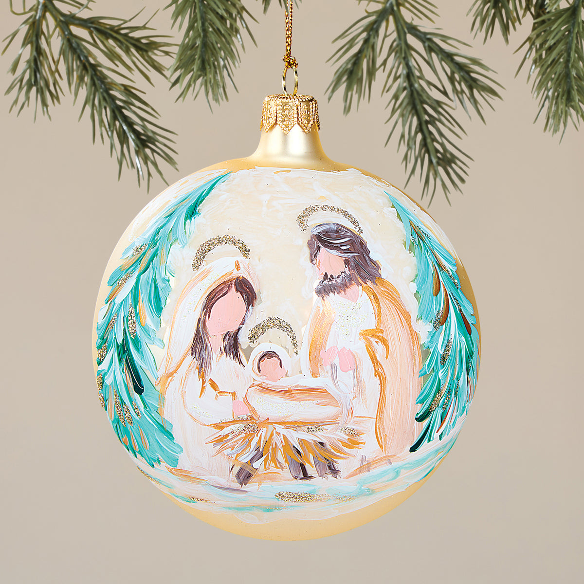 Hand-Painted Lago di Como Holy Family Ornament (Preorder)