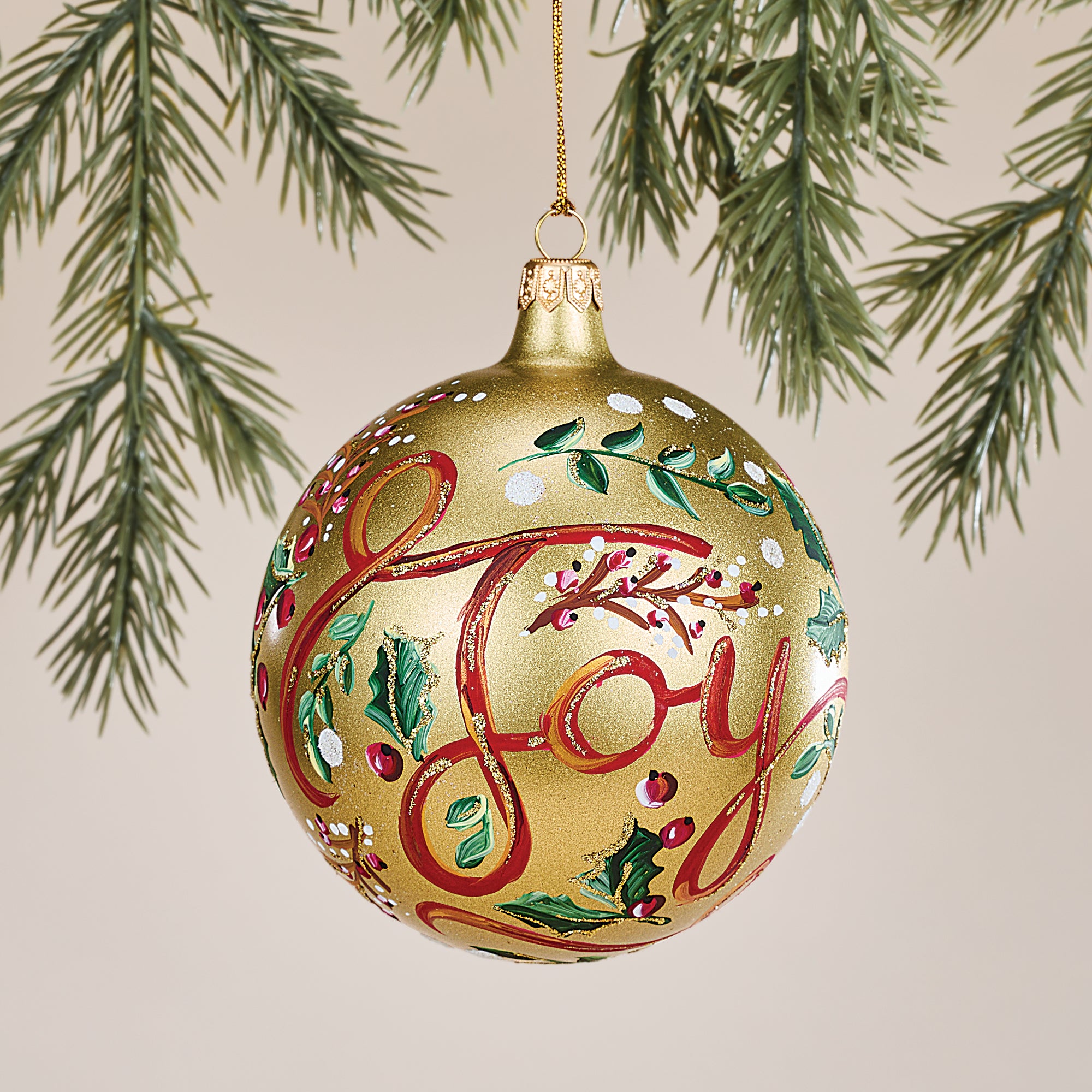 Hand-Painted Joy Lago Di Como Ornament