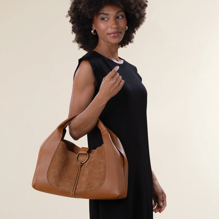 Compagna Italian Suede & Leather Satchel