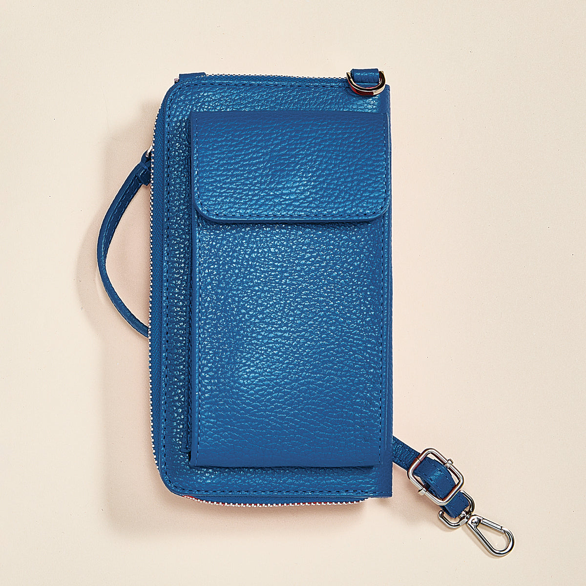 Palermo Cobalt Italian Leather Cellphone Crossbody (Preorder)
