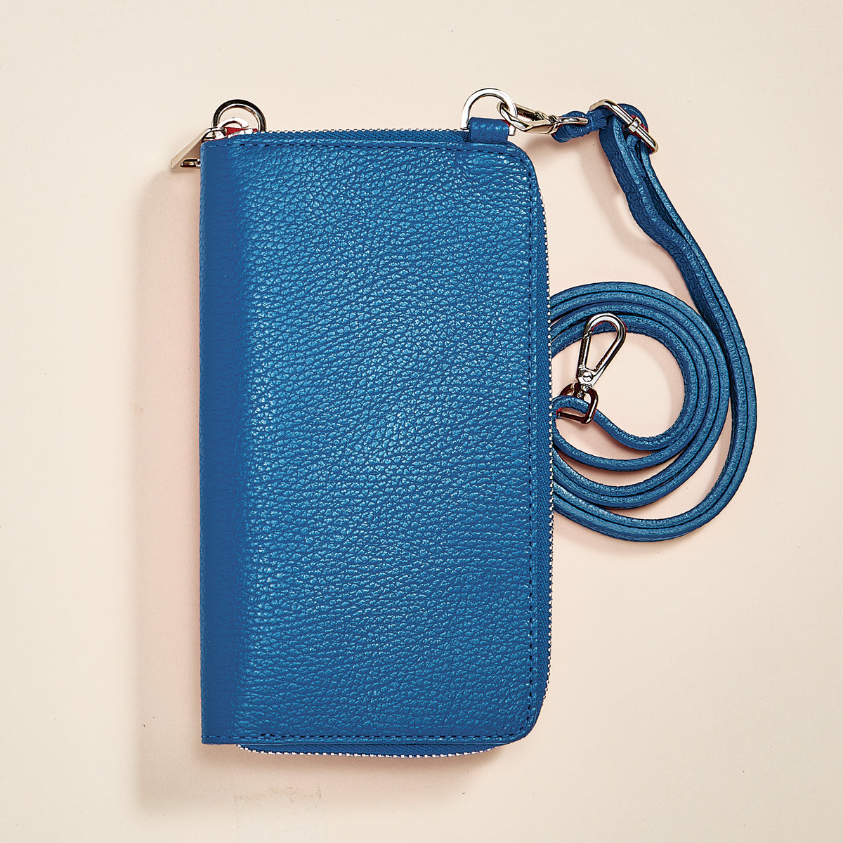 Palermo Cobalt Italian Leather Cellphone Crossbody (Preorder)