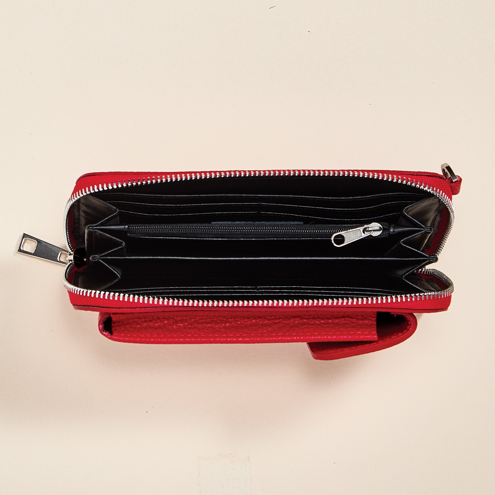 Palermo Cherry Italian Leather Cellphone Crossbody