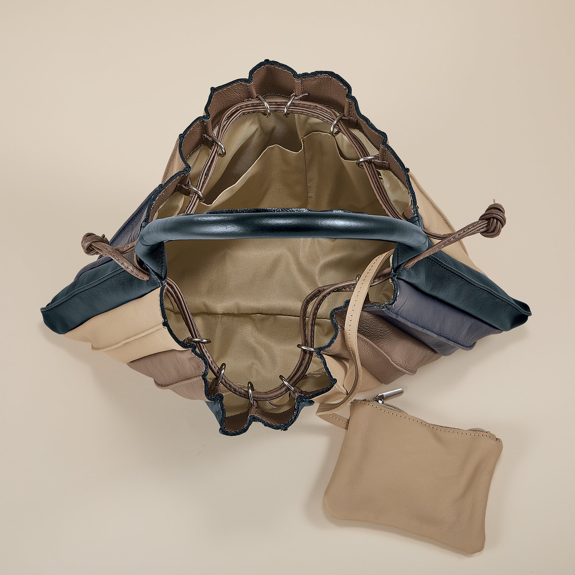 Corno Grande Chic Neutrals Italian Leather Handbag