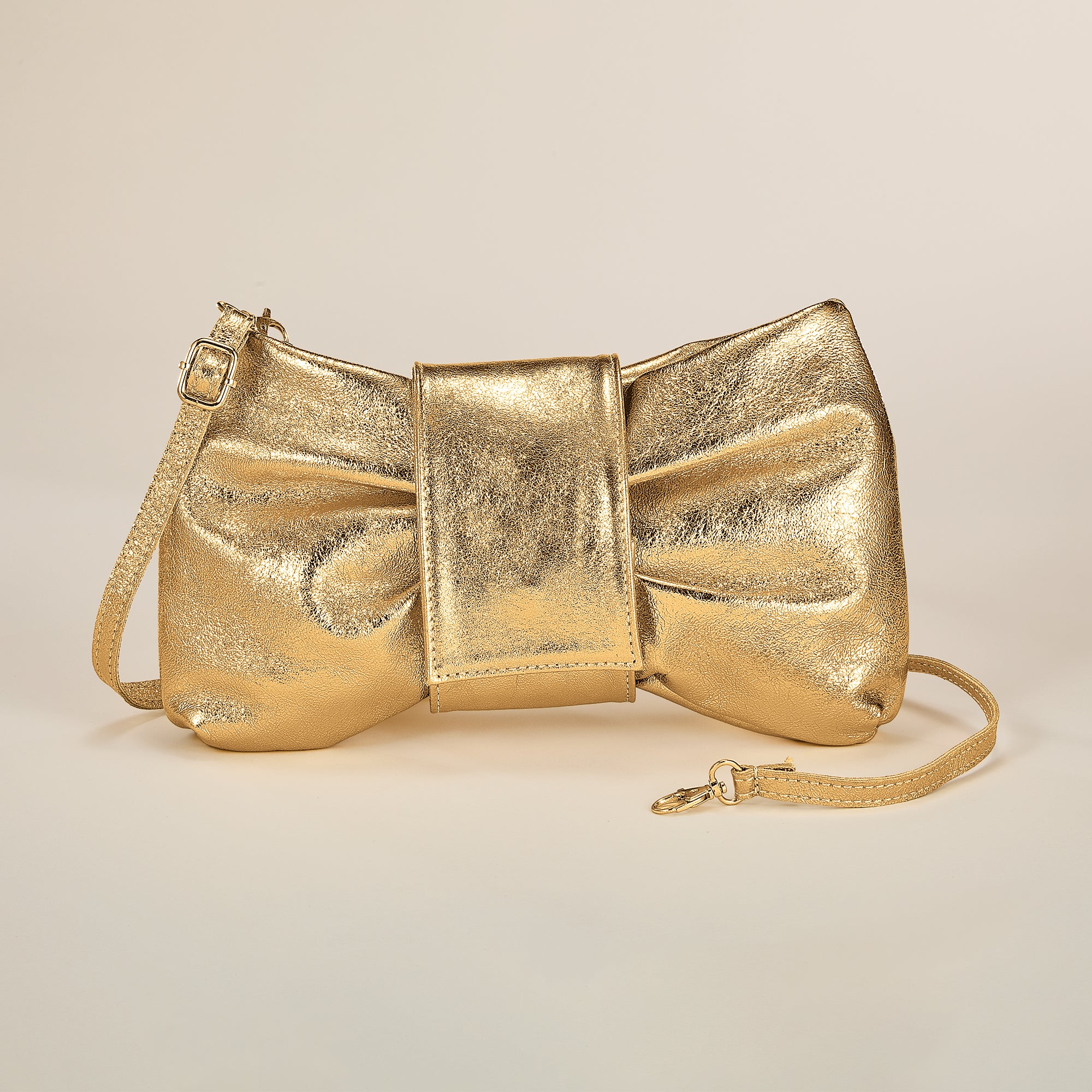 Alberobello Gold Italian Leather Crossbody