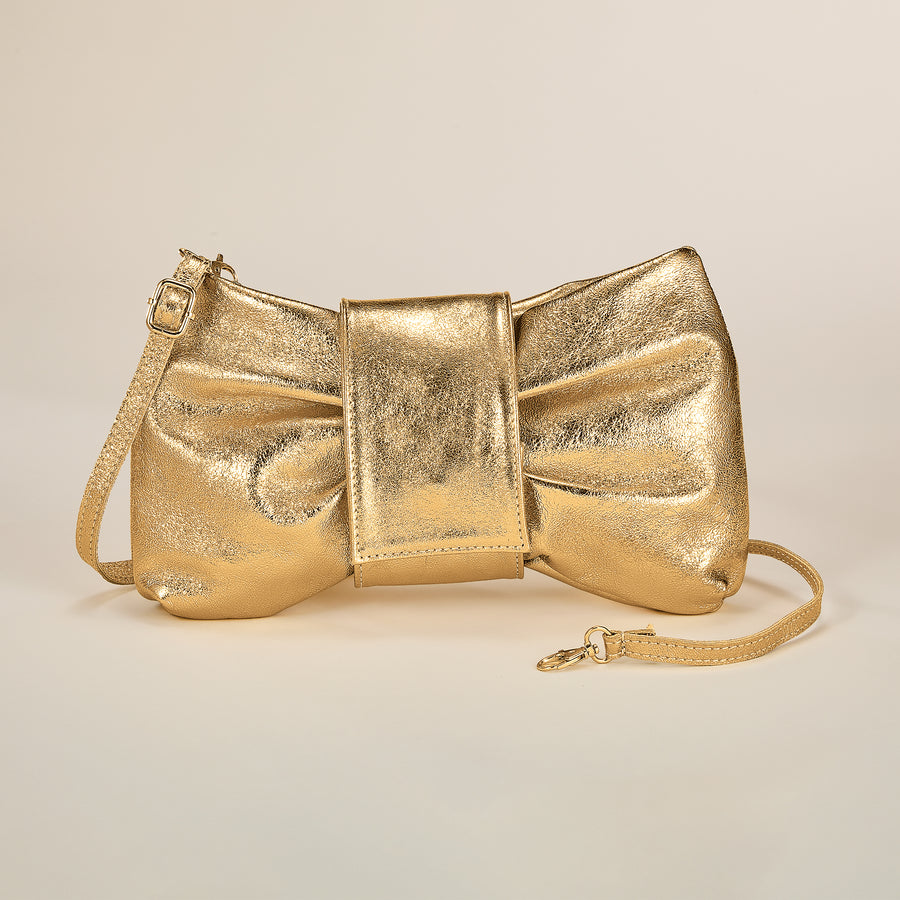 Alberobello Gold Italian Leather Crossbody