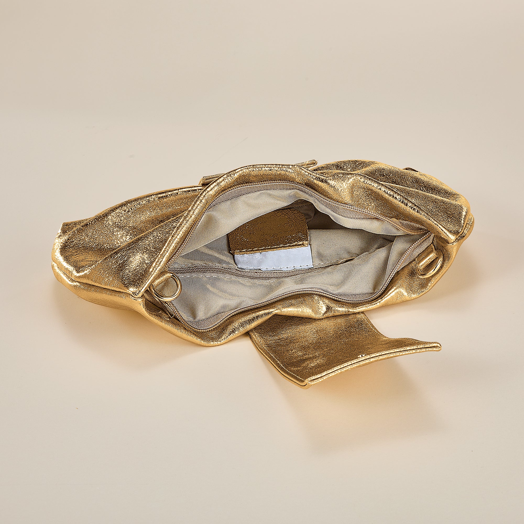 Alberobello Gold Italian Leather Crossbody