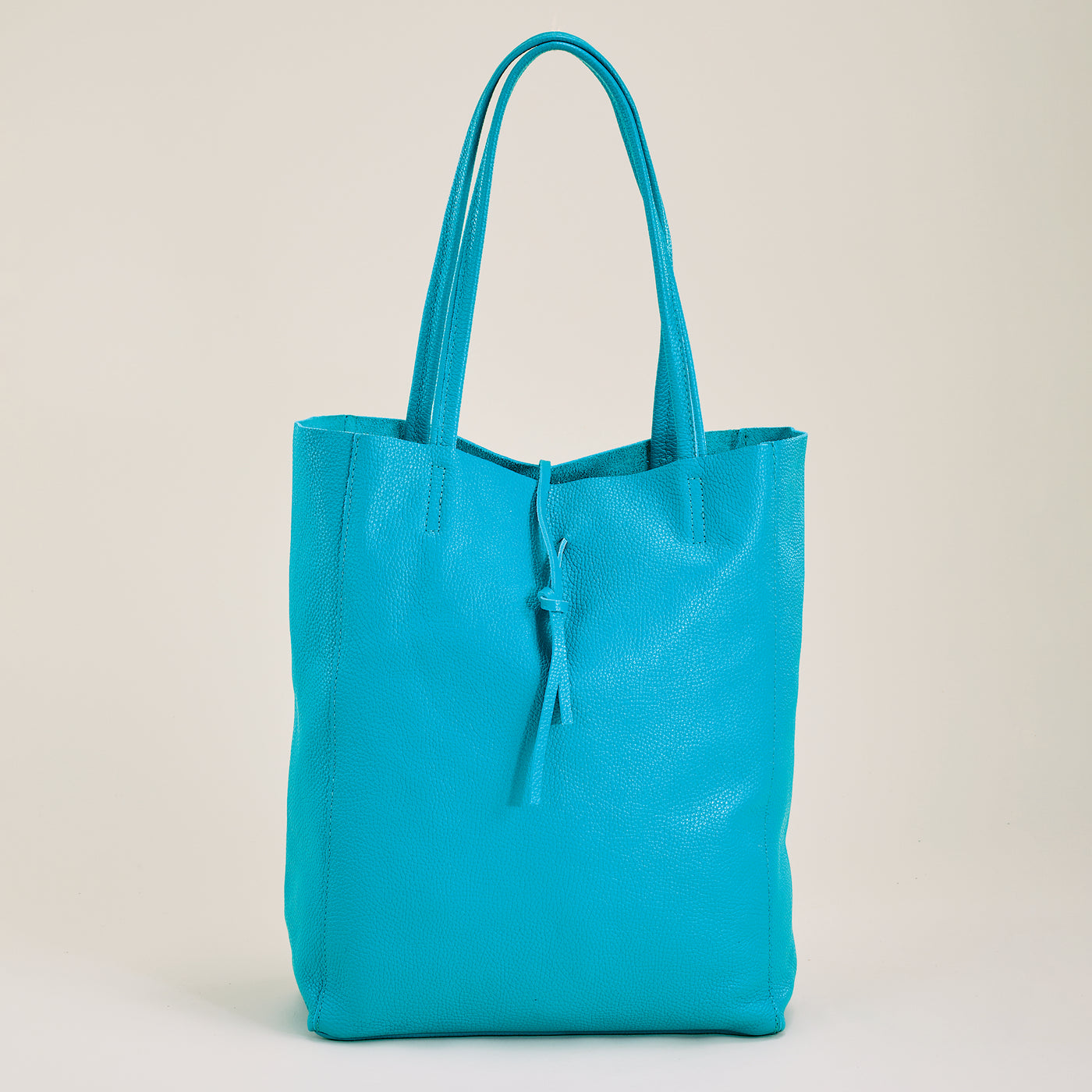 Francesca Teal Italian Leather Tote