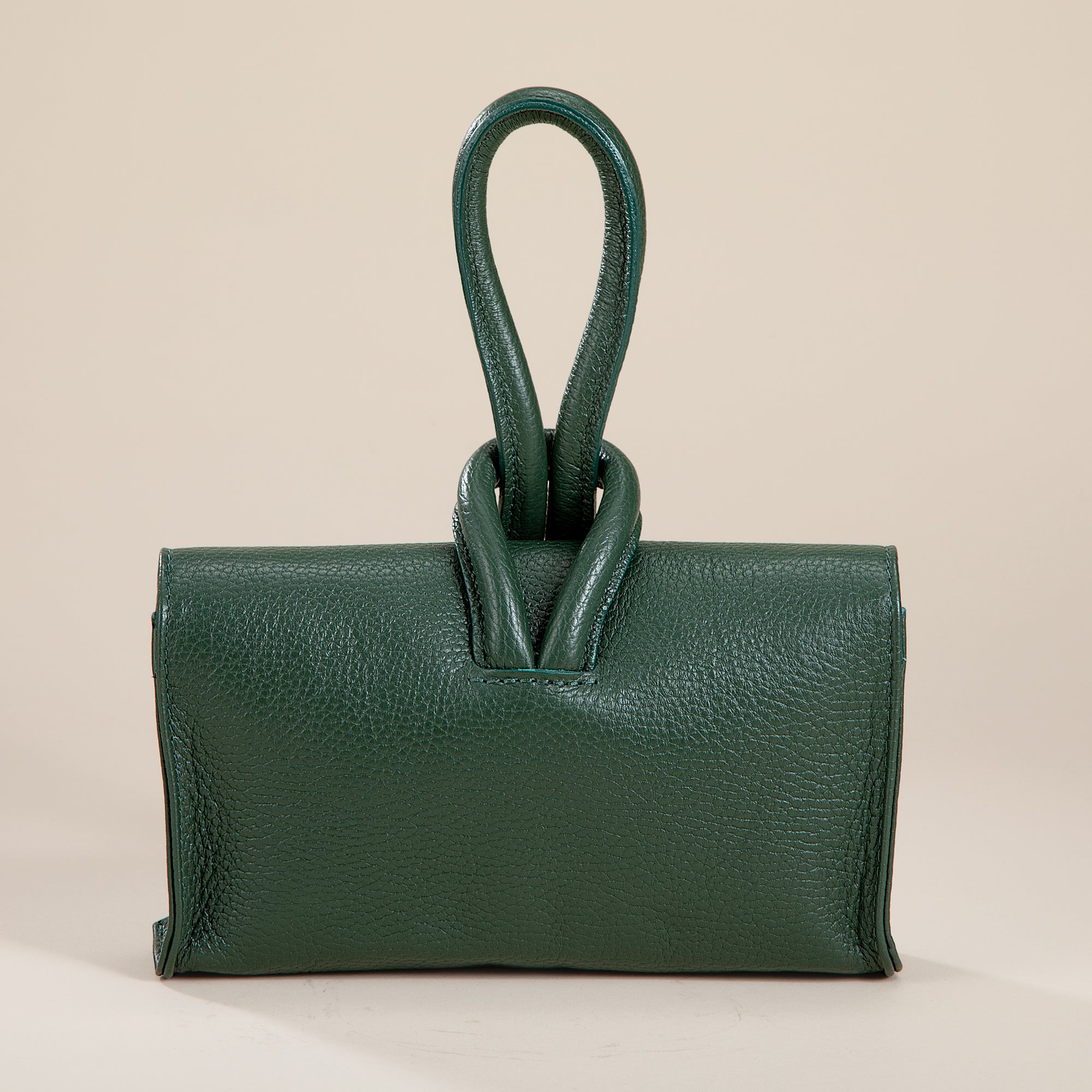 Puglia Dark Green Italian Leather Clutch