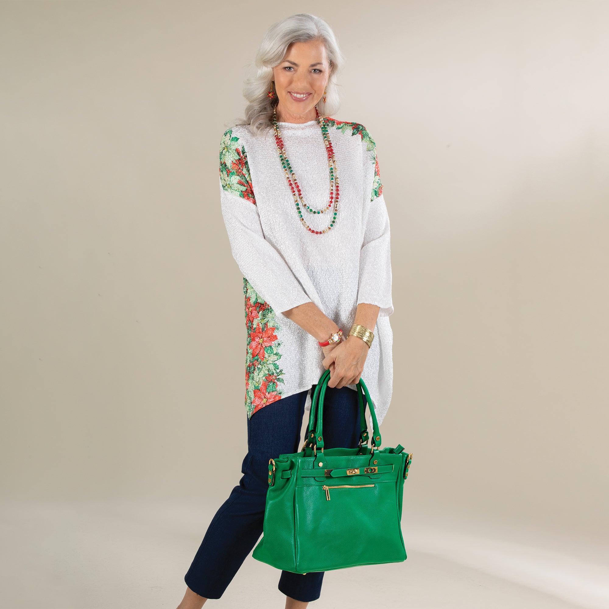 Lago Di Lugano Green Italian Leather Handbag | Uno Alla Volta