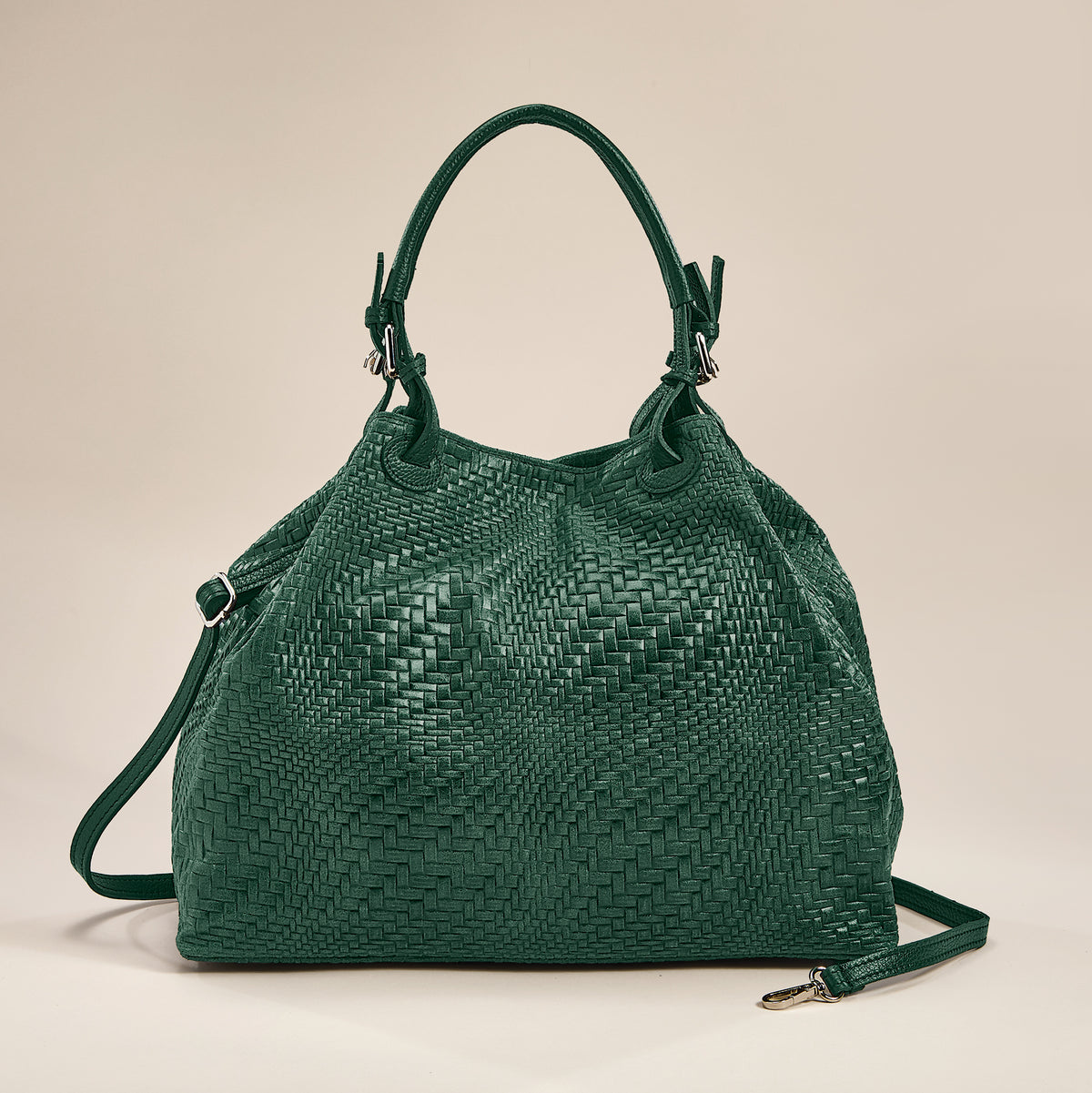 Bardini Deep Green Italian Leather Handbag (Preorder)