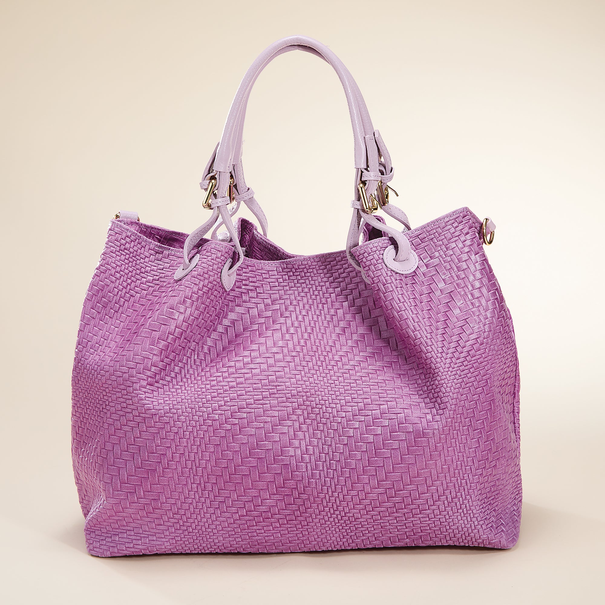Bardini Lilac Italian Leather Handbag