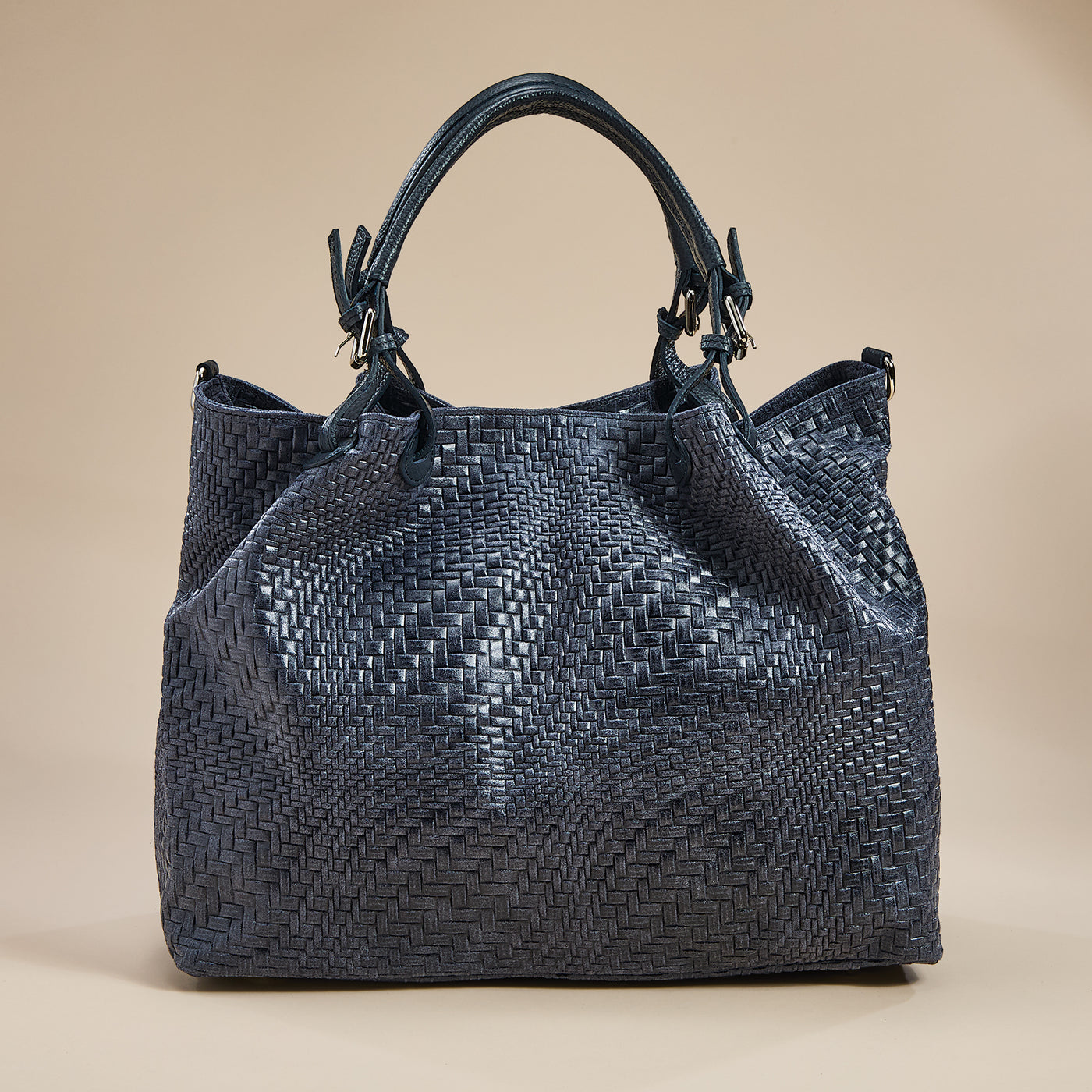 Bardini Navy Italian Leather Handbag