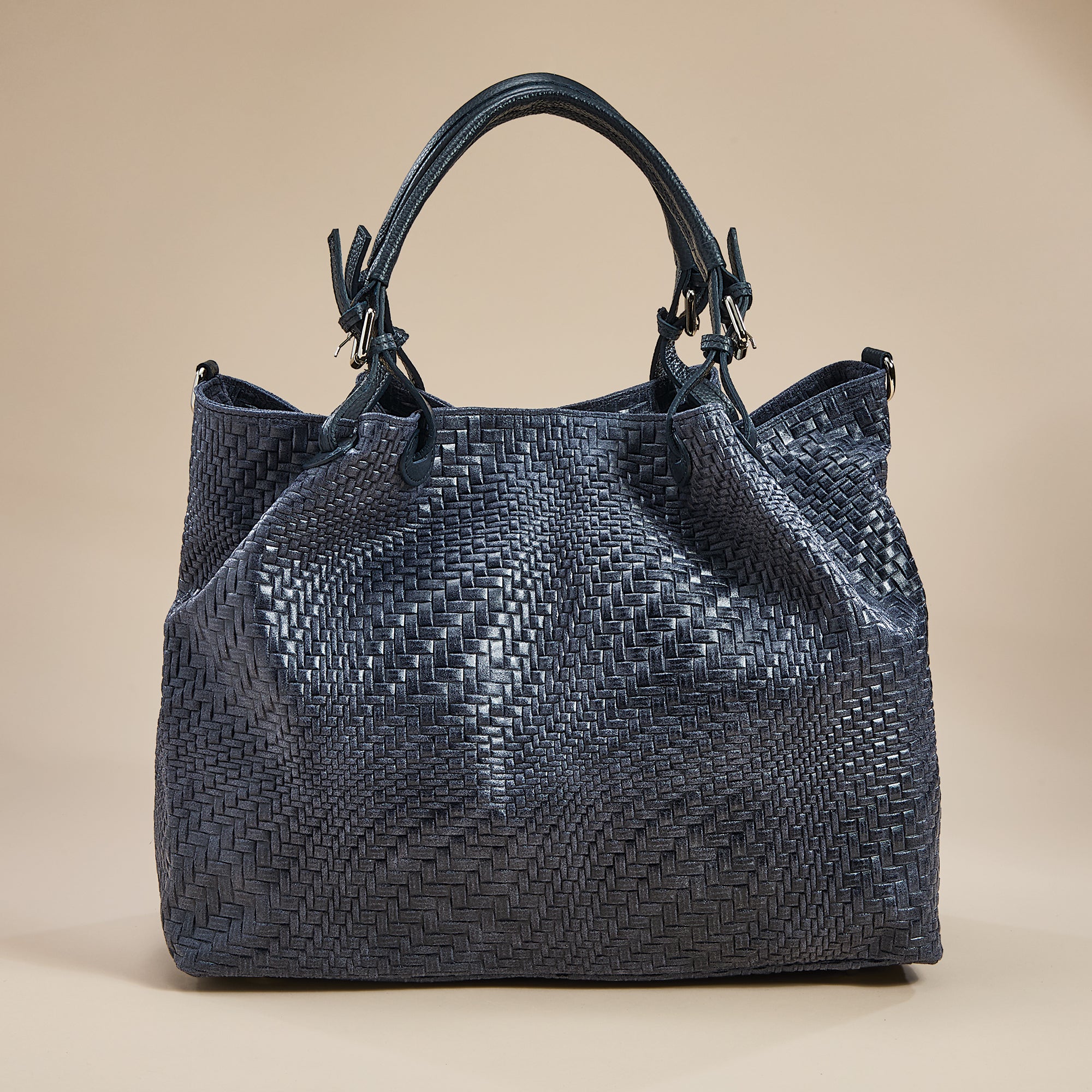 Bardini Navy Italian Leather Handbag
