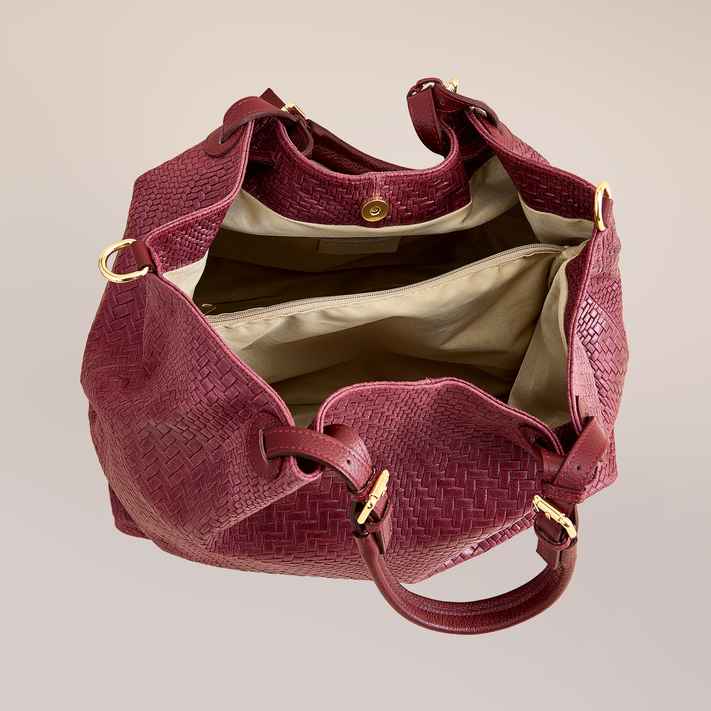 Bardini Burgundy Italian Leather Handbag