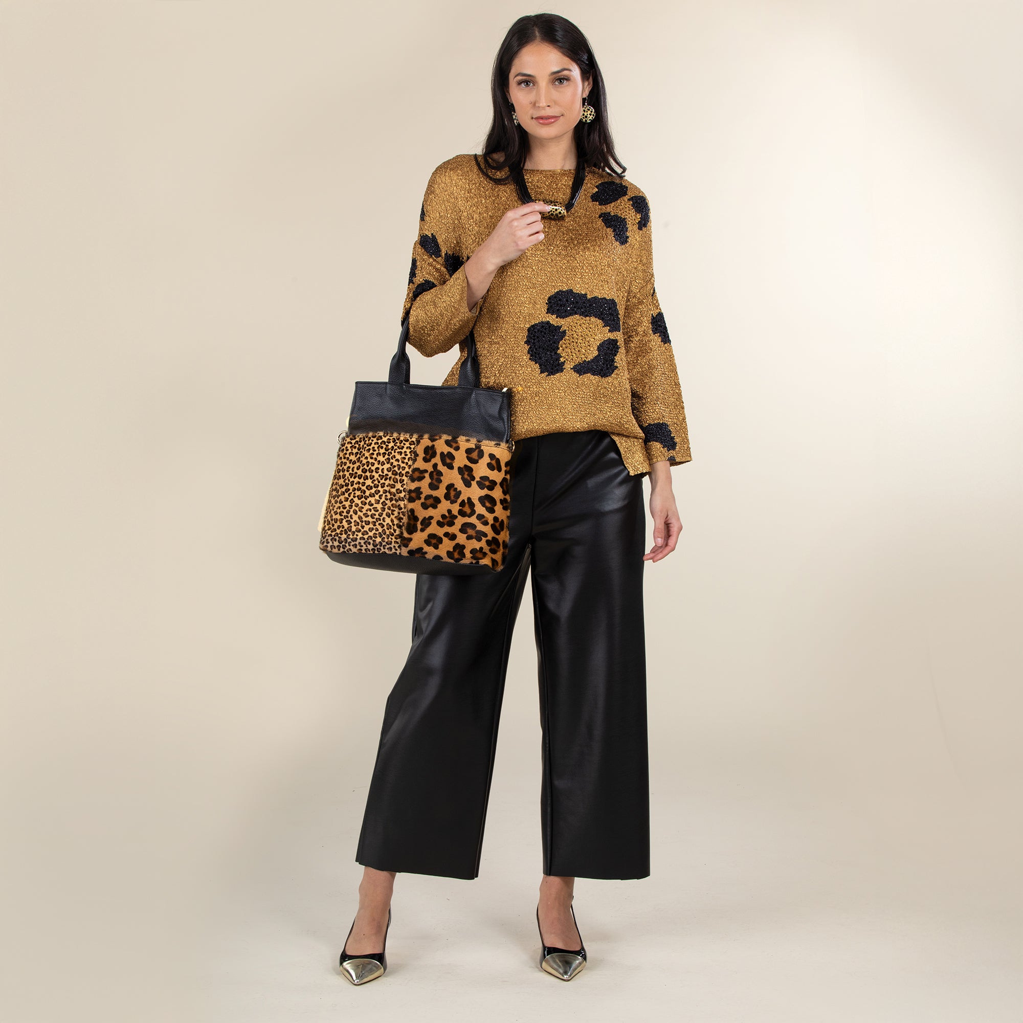 On Safari Italian Leather Tote