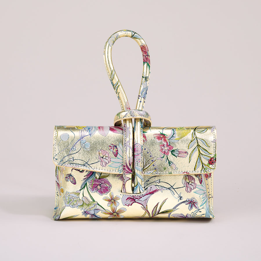Sanremo Italian Leather Floral Clutch (Preorder)