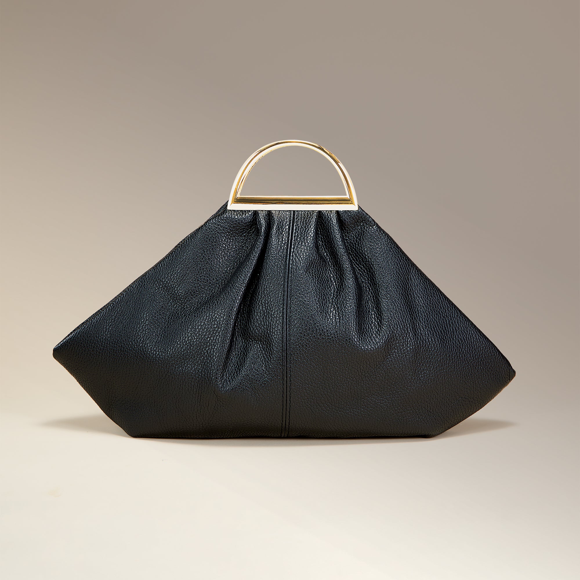 Vasto Italian Leather Black Geometric Tote | Uno Alla Volta