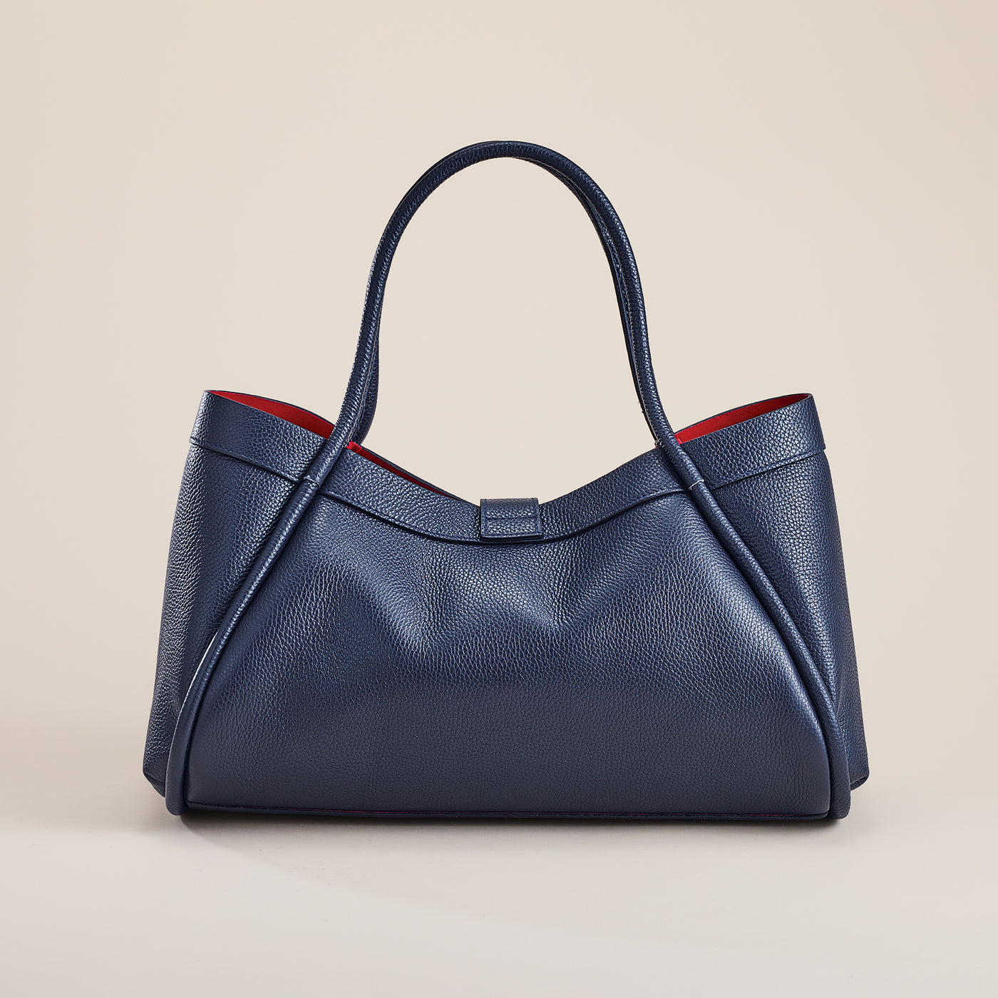 Imperia Navy Italian Leather Satchel
