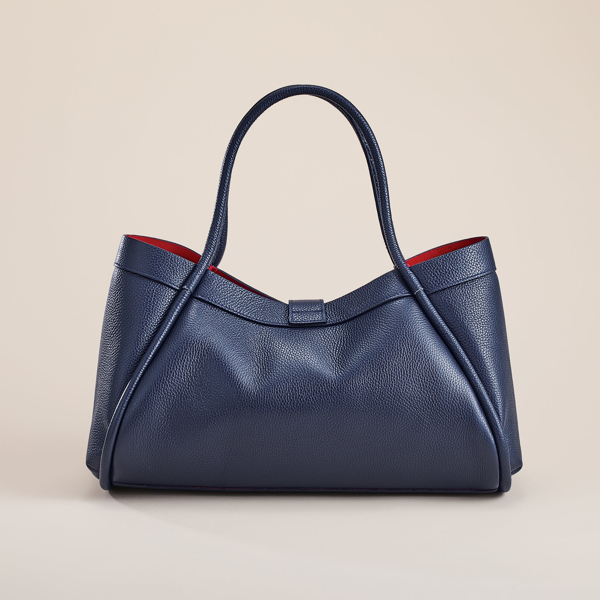 Imperia Navy Italian Leather Satchel
