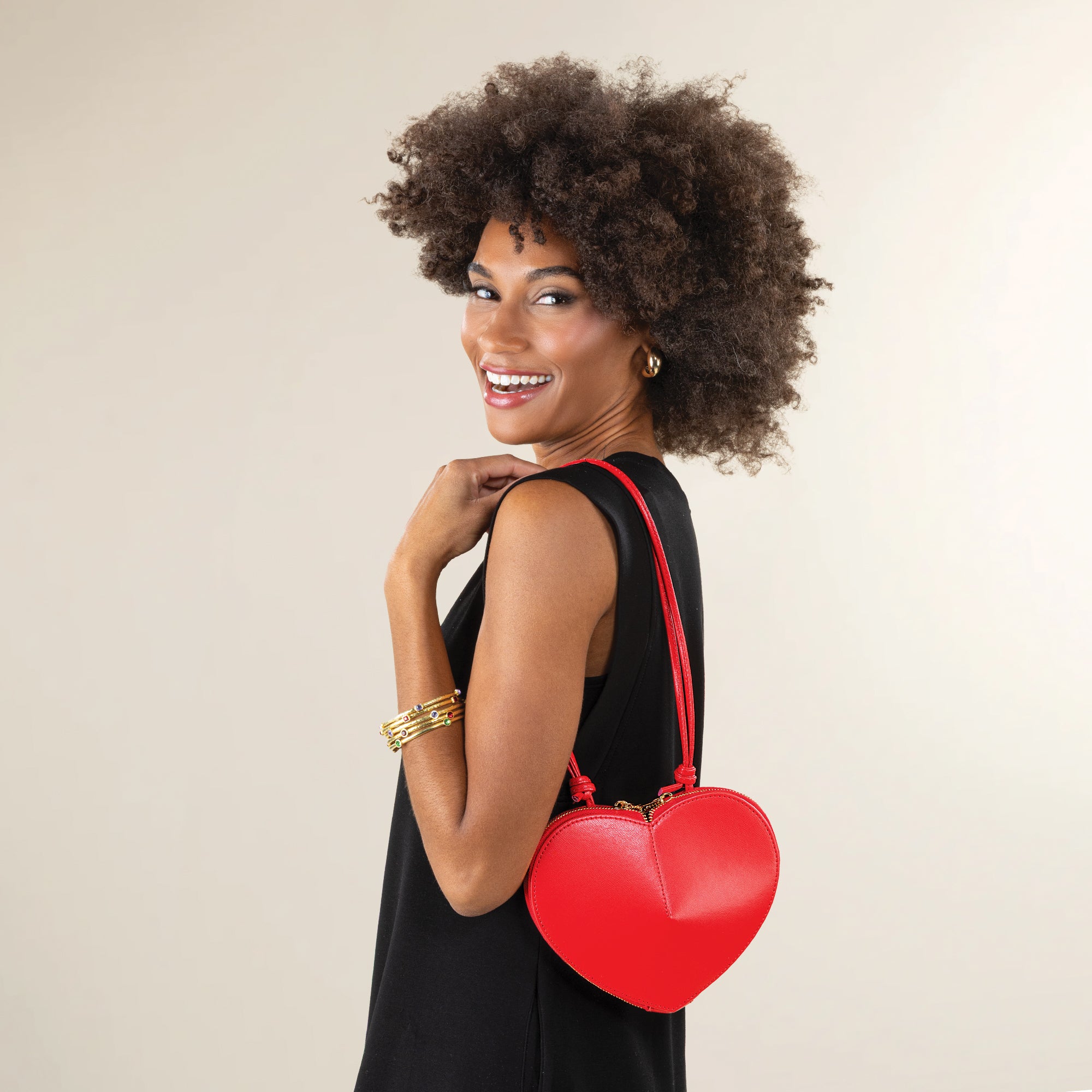 Verona Italian Leather Heart Crossbody