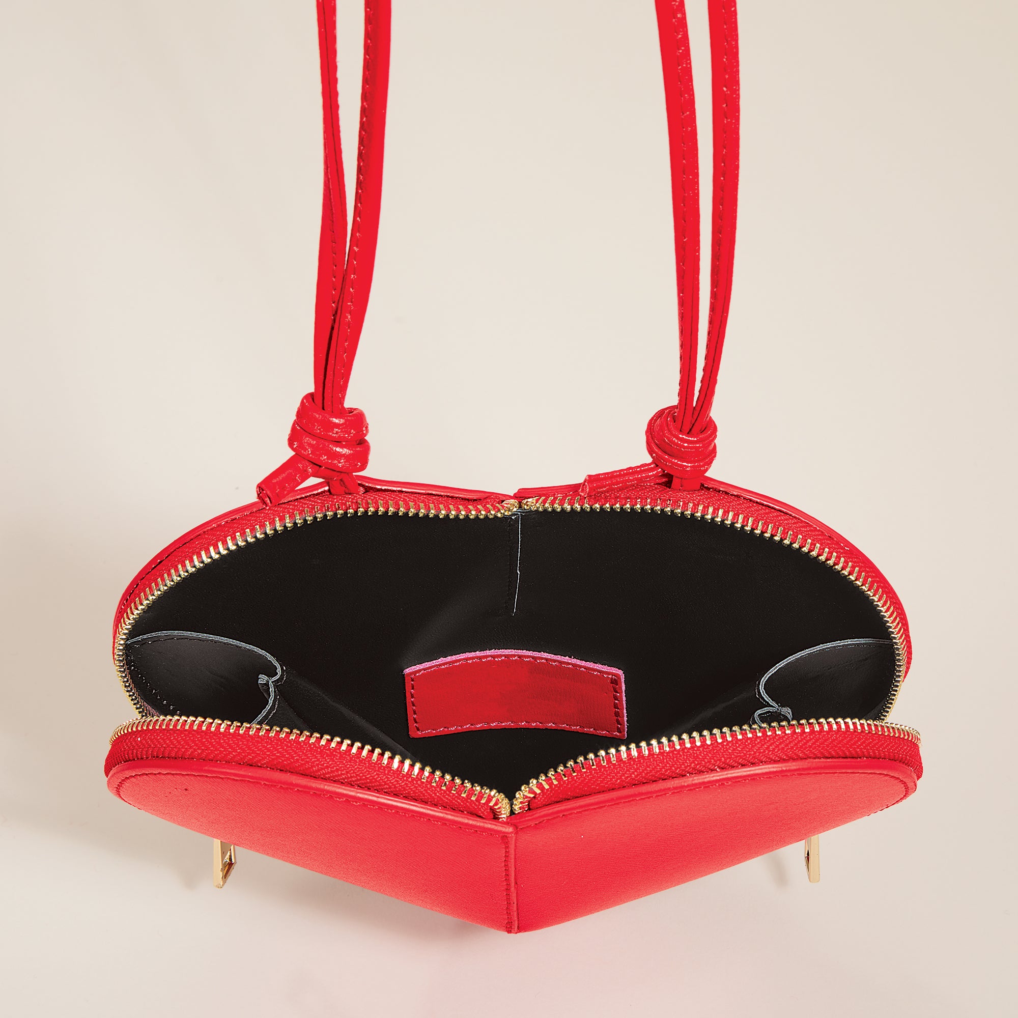 Verona Italian Leather Heart Crossbody