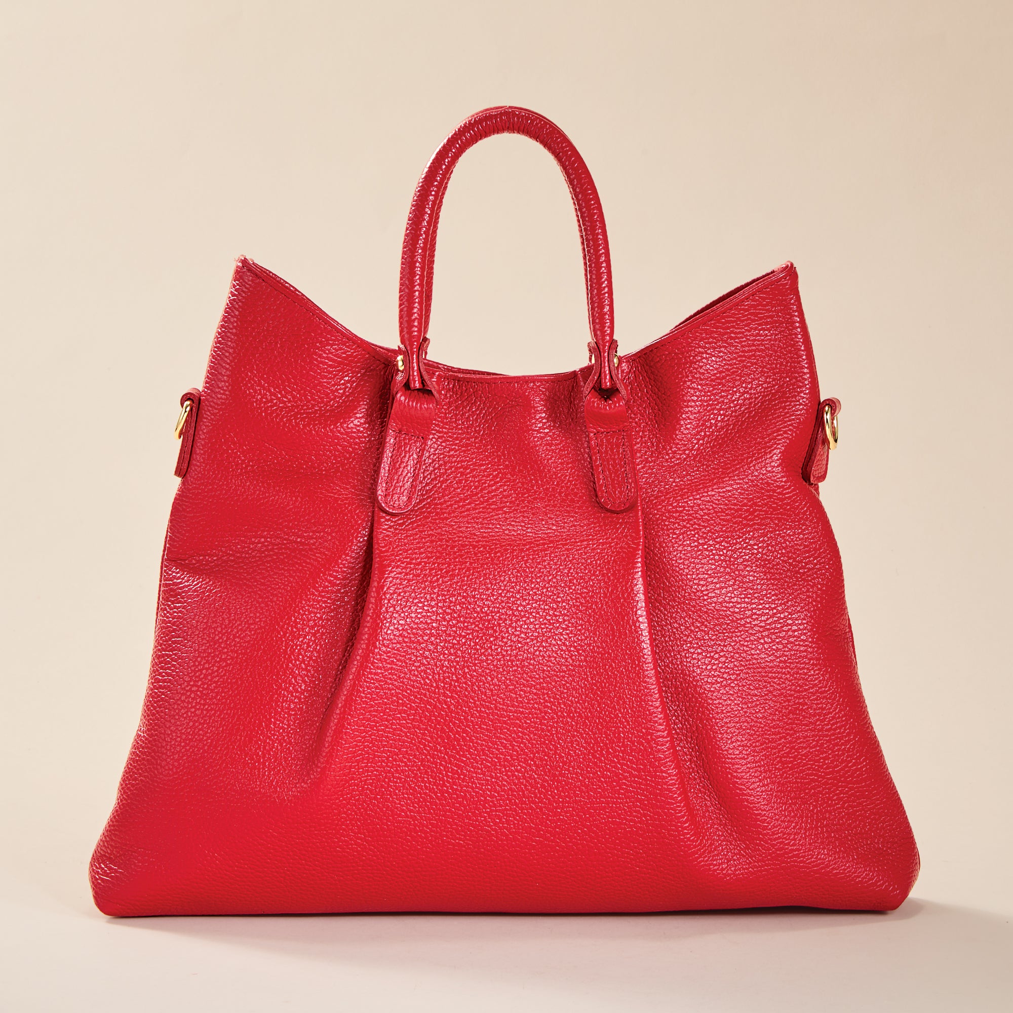 Stresa Red Italian Leather Tote