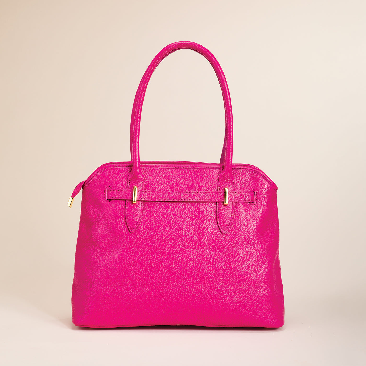 Varazze Berry Pink Italian Leather Satchel