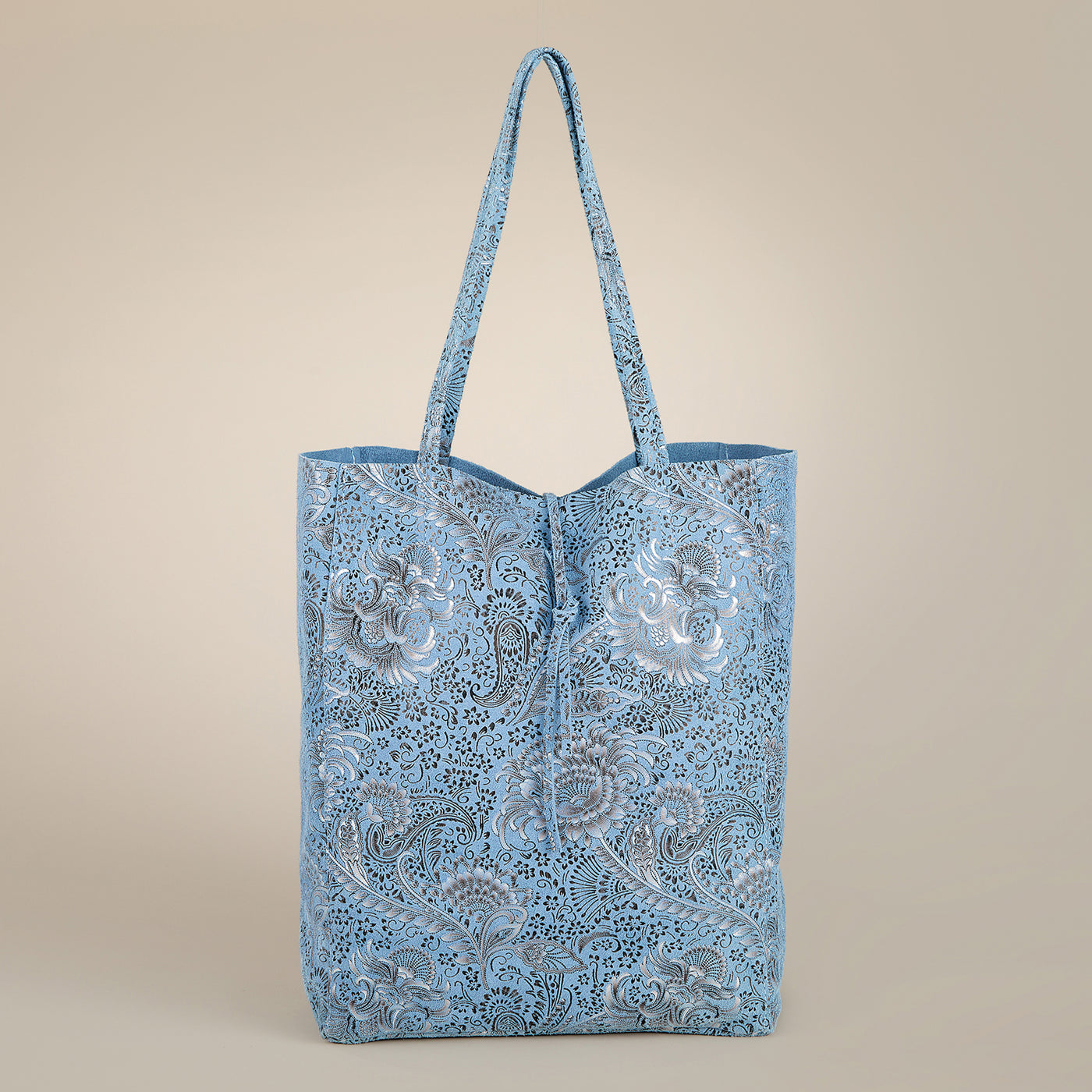 Francesca Paisley Italian Leather Tote