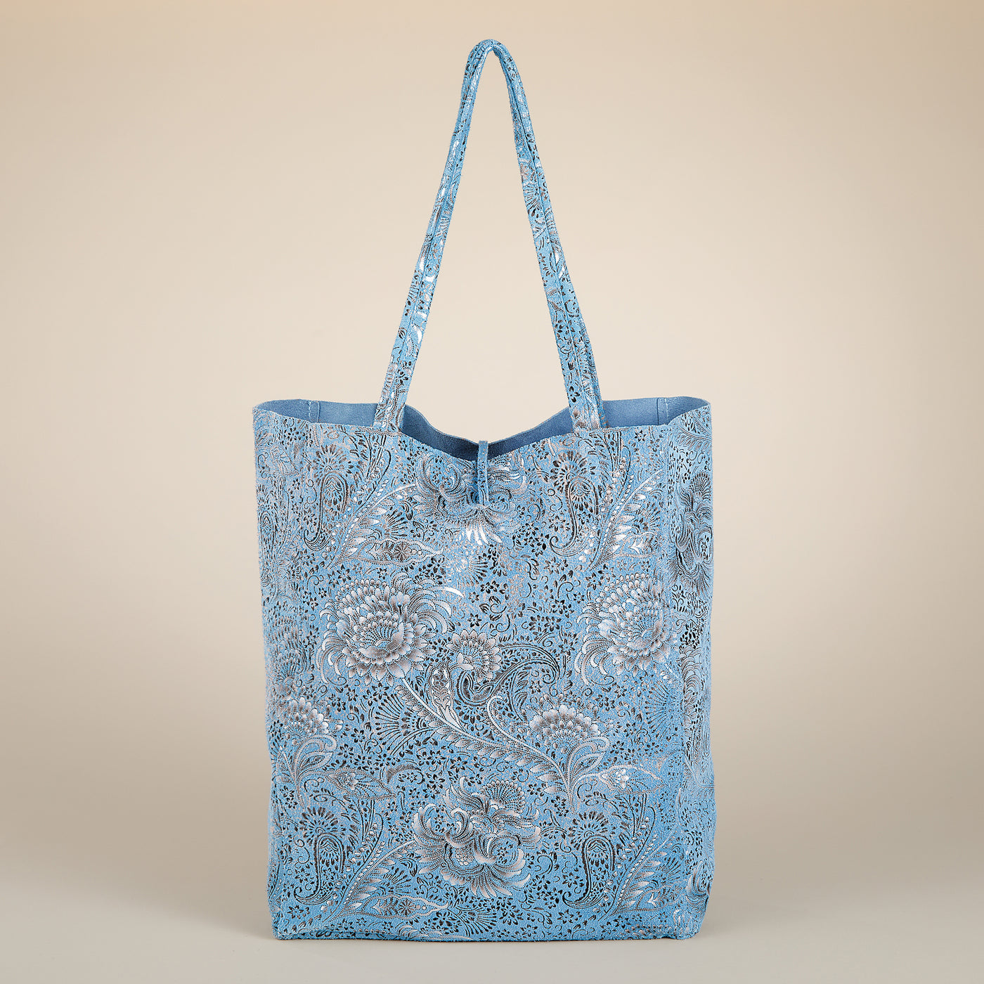 Francesca Paisley Italian Leather Tote