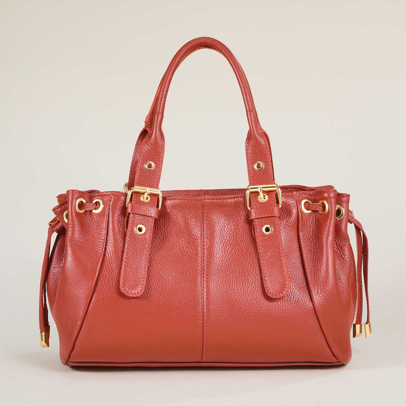 Boccadasse Burnt Orange Italian Leather Satchel