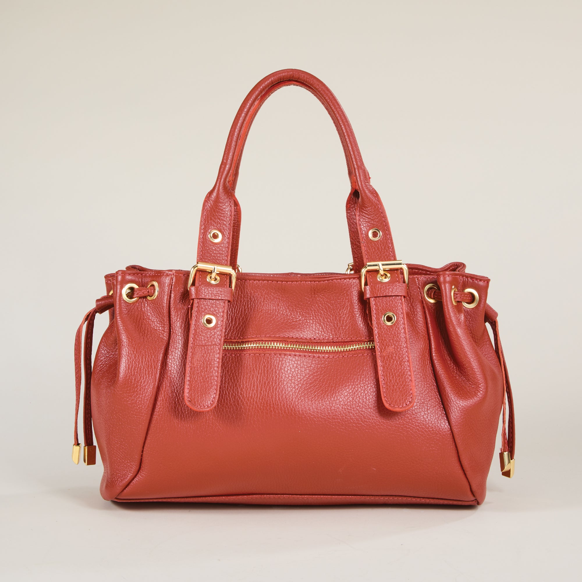 Boccadasse Burnt Orange Italian Leather Satchel
