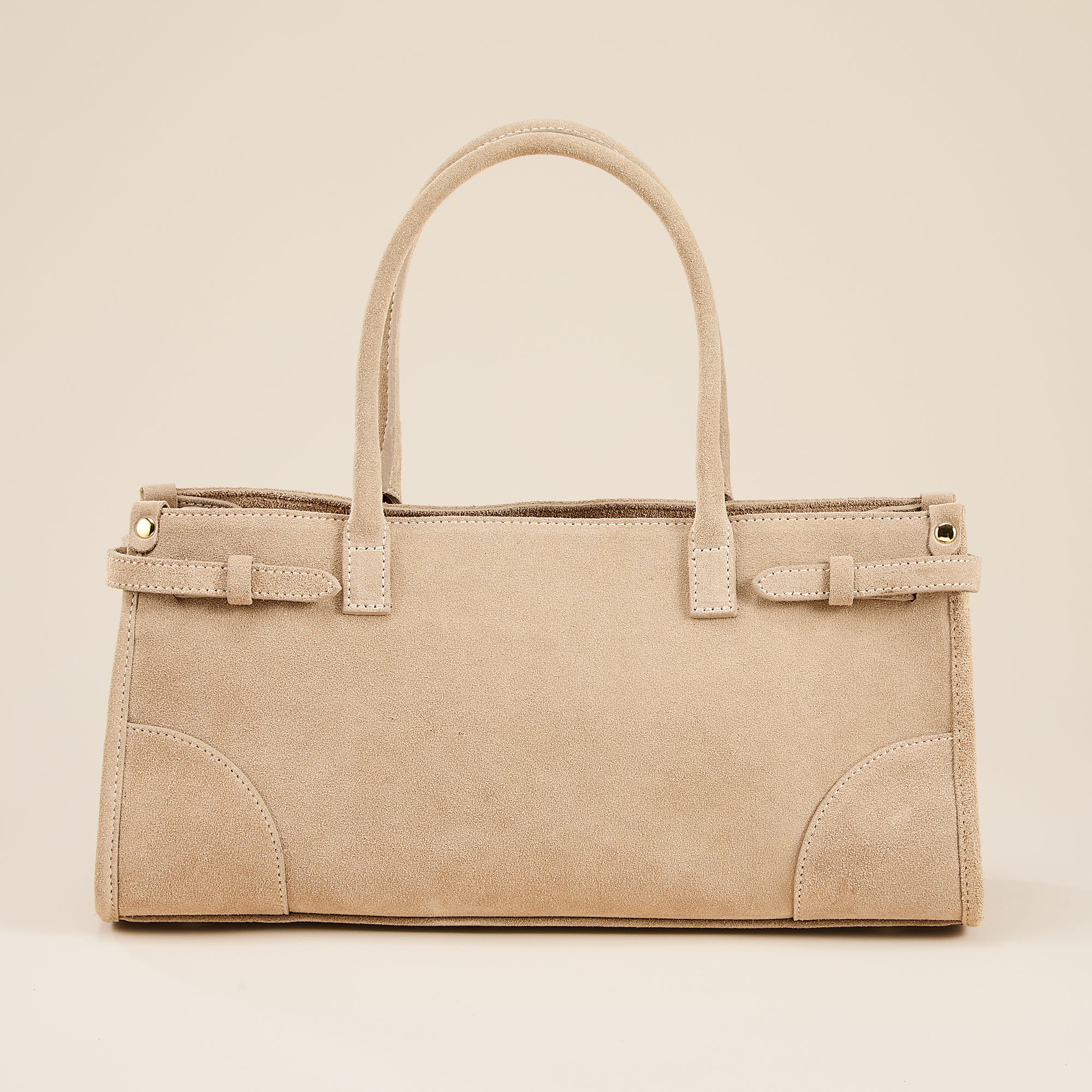 Lerici Latte Italian Suede Satchel