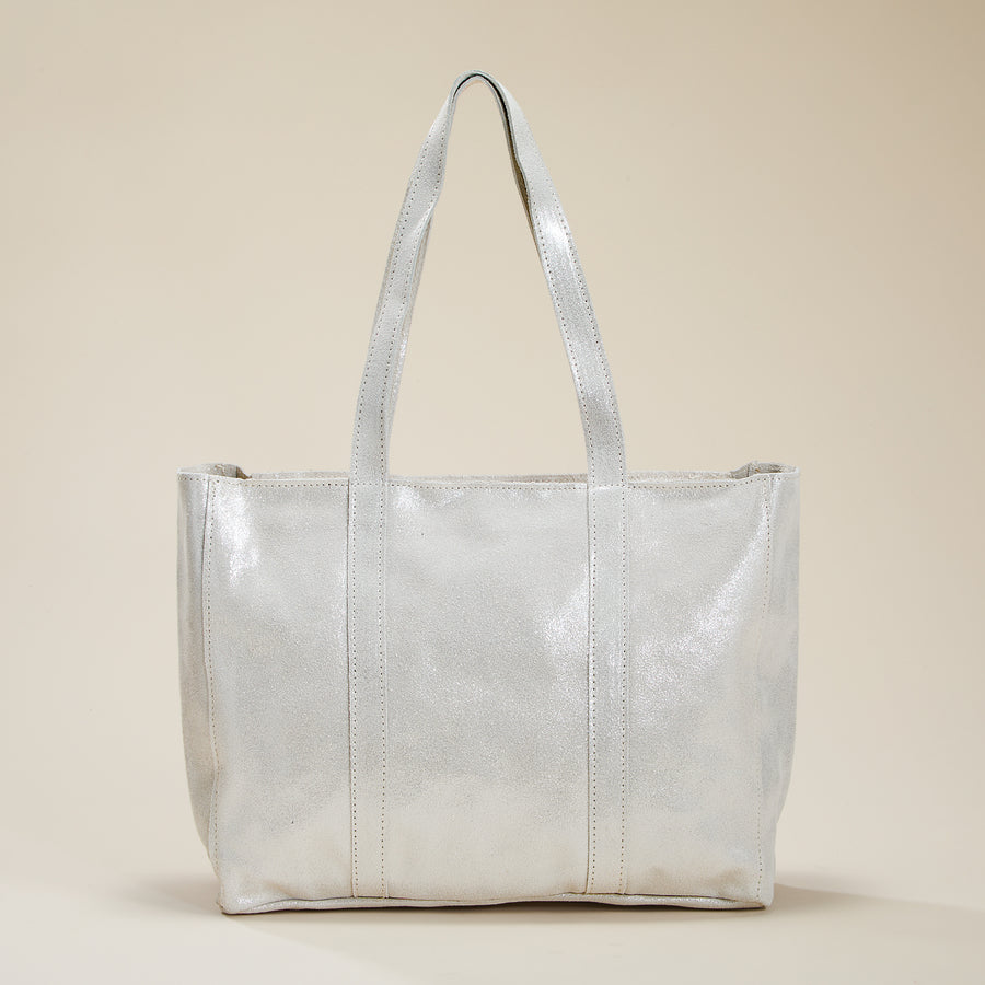 Alassio Metallic Suede Tote