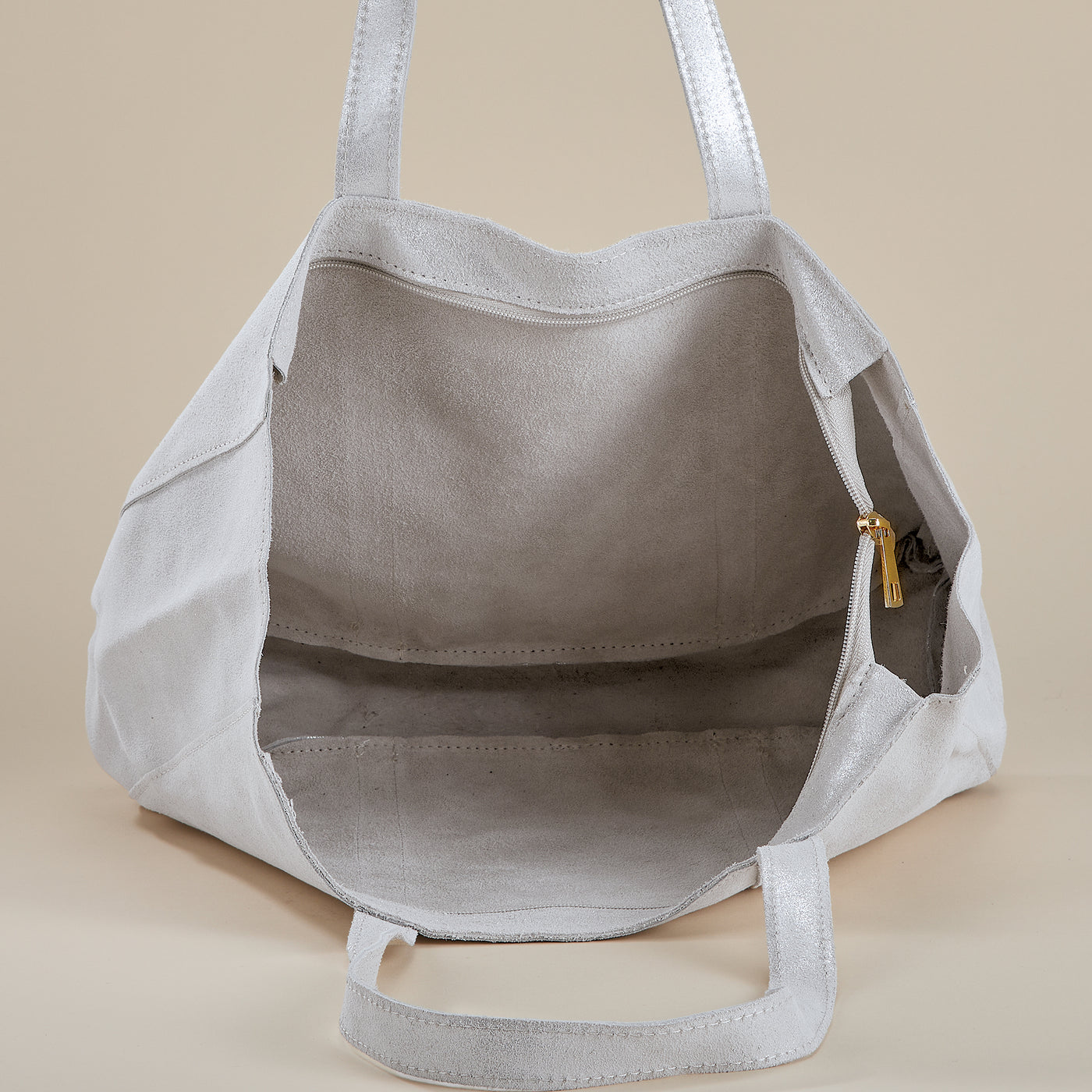 Alassio Metallic Suede Tote