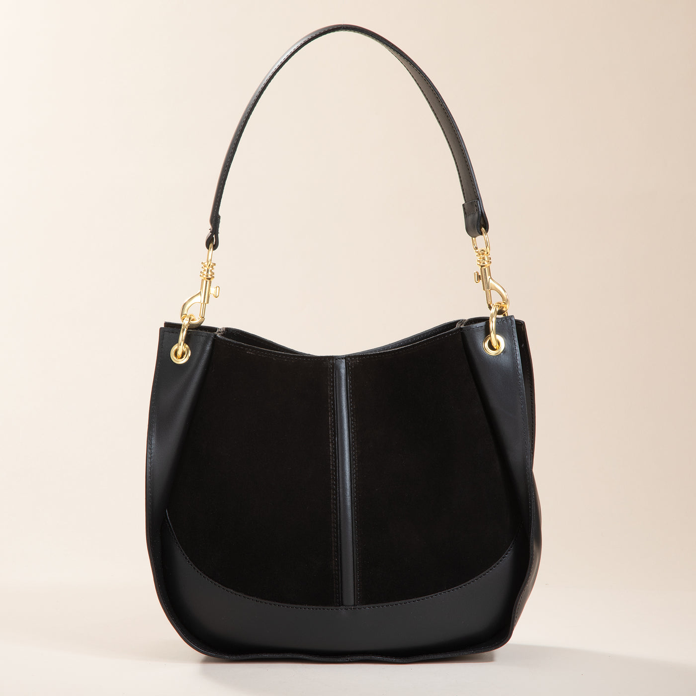 Arenzano Italian Leather & Suede Hobo Bag
