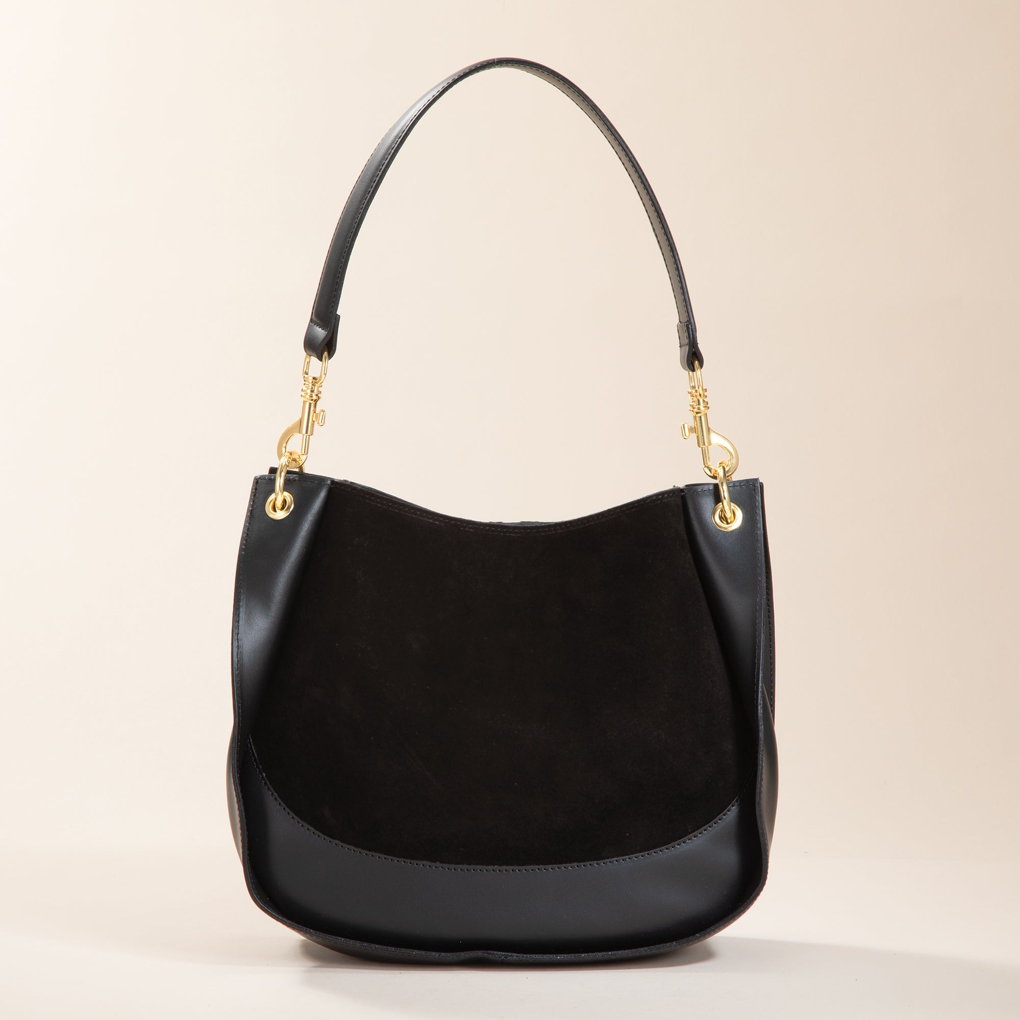 Arenzano Italian Leather & Suede Hobo Bag