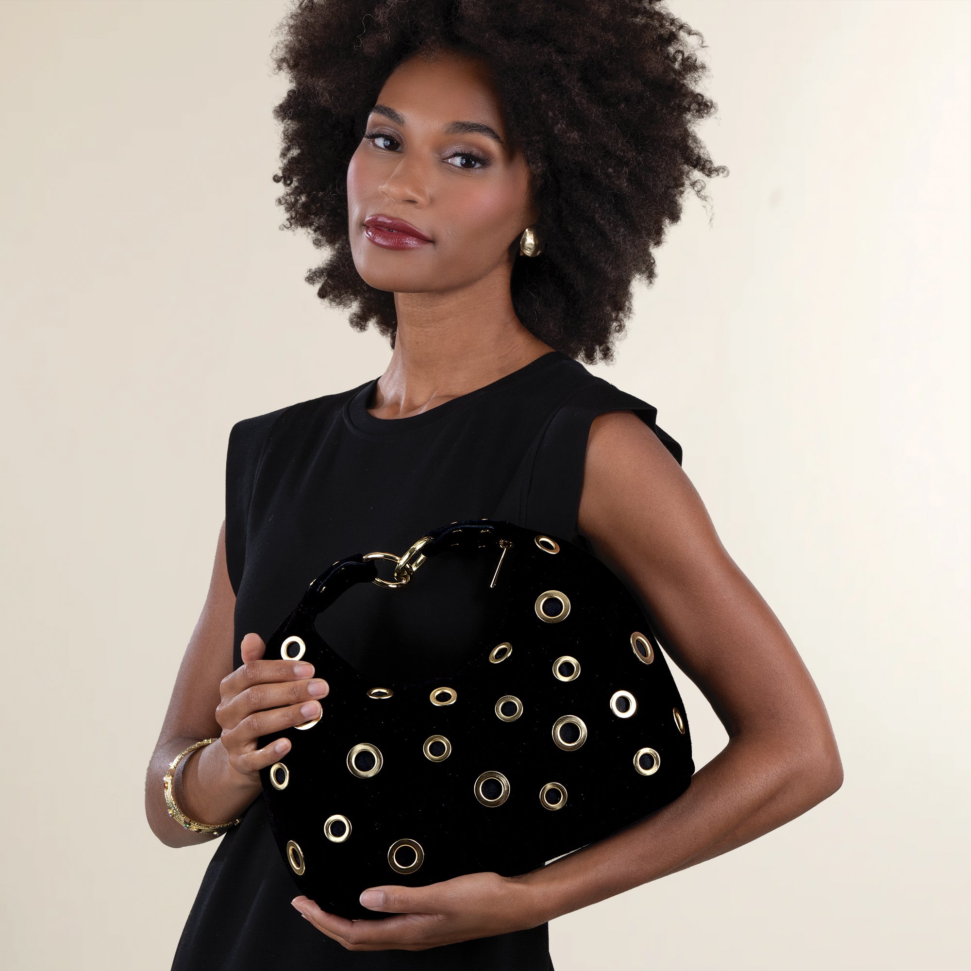 Porto Venere Black Suede Tote