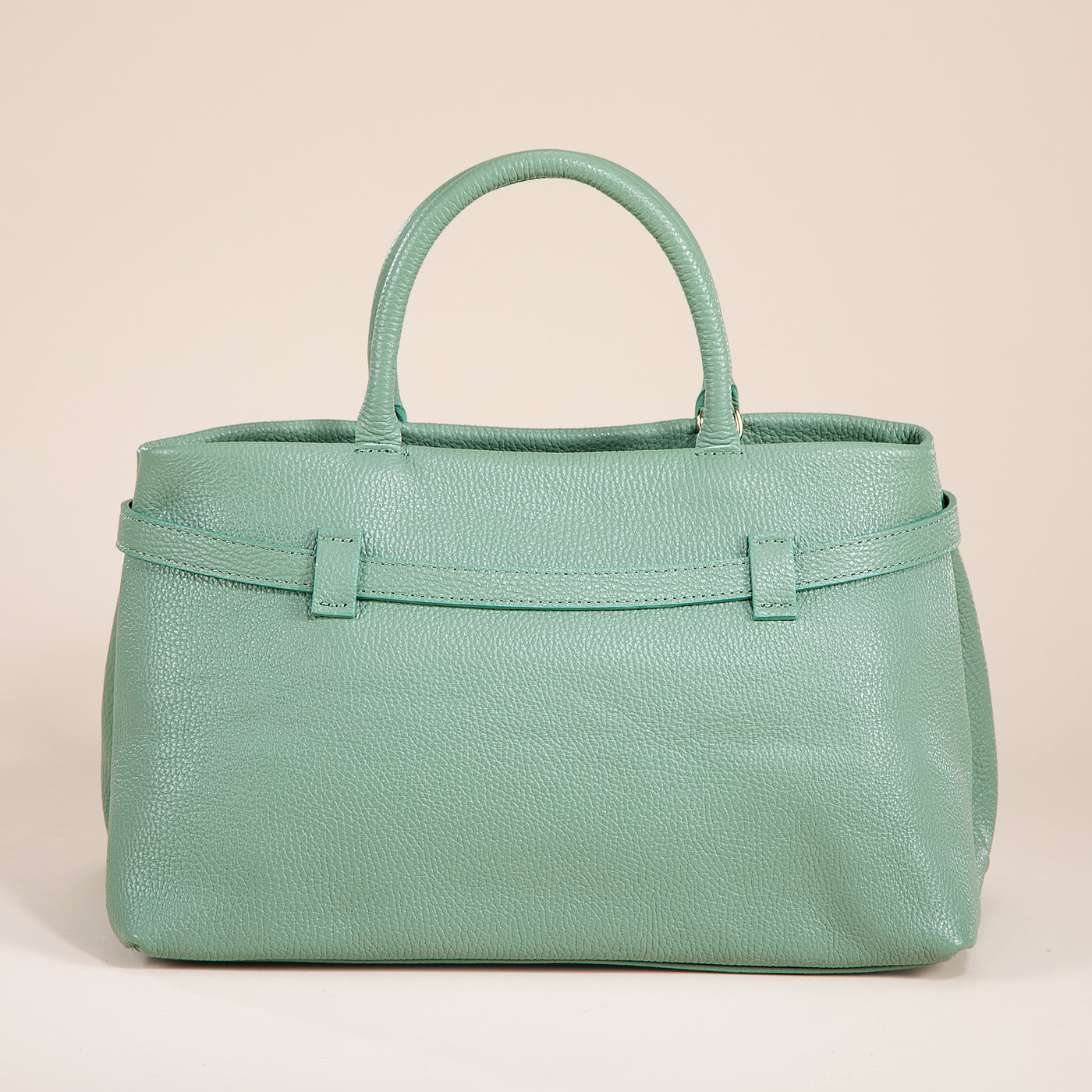Ceri Italian Leather Belted Satchel