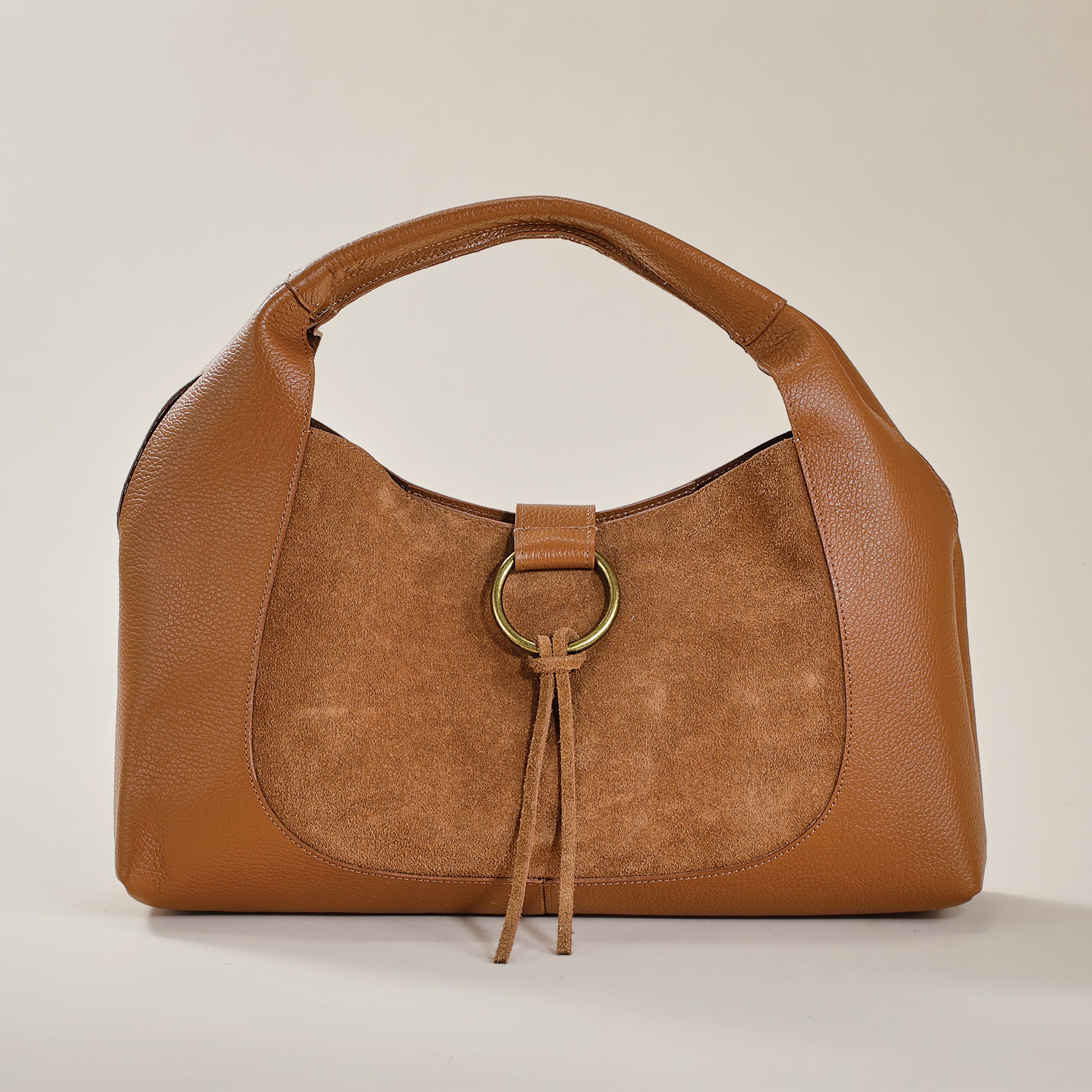 Compagna Italian Suede & Leather Satchel