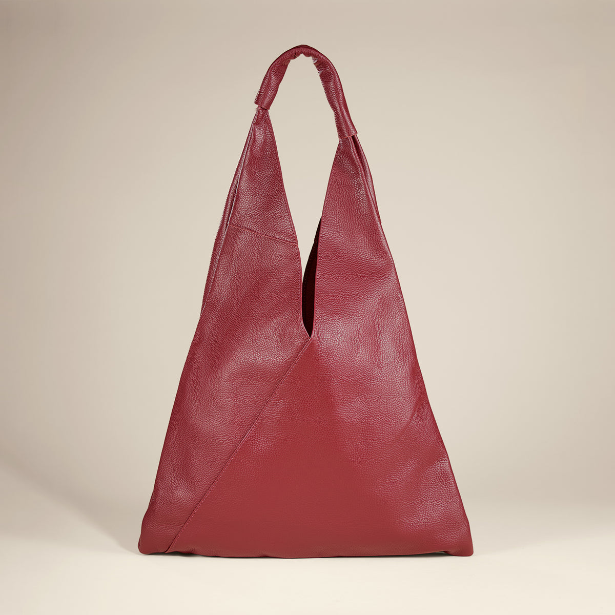 Milazzo Burgundy Italian Leather Hobo Bag (Preorder)