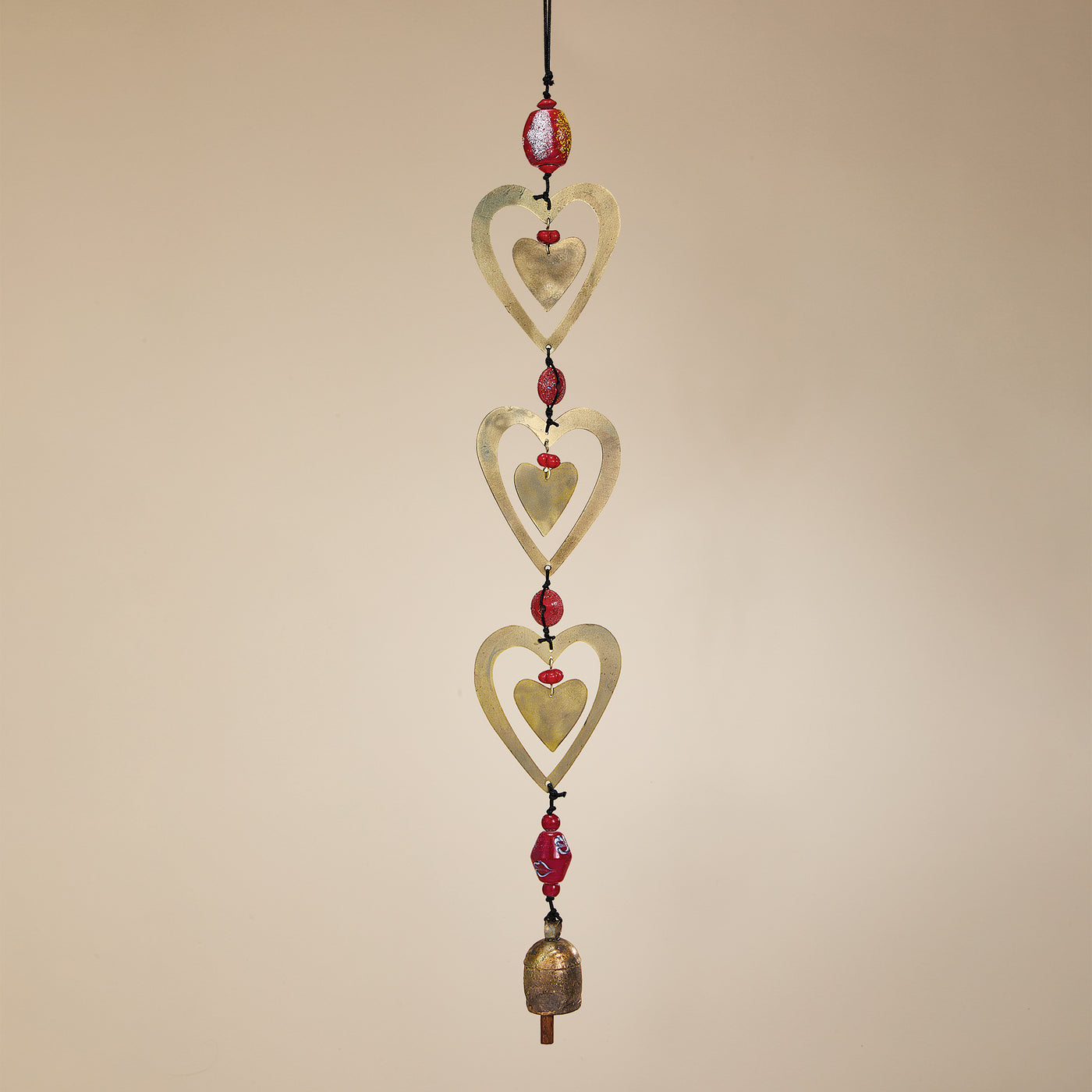 Hand-Cut Heart Trio Wind Chime