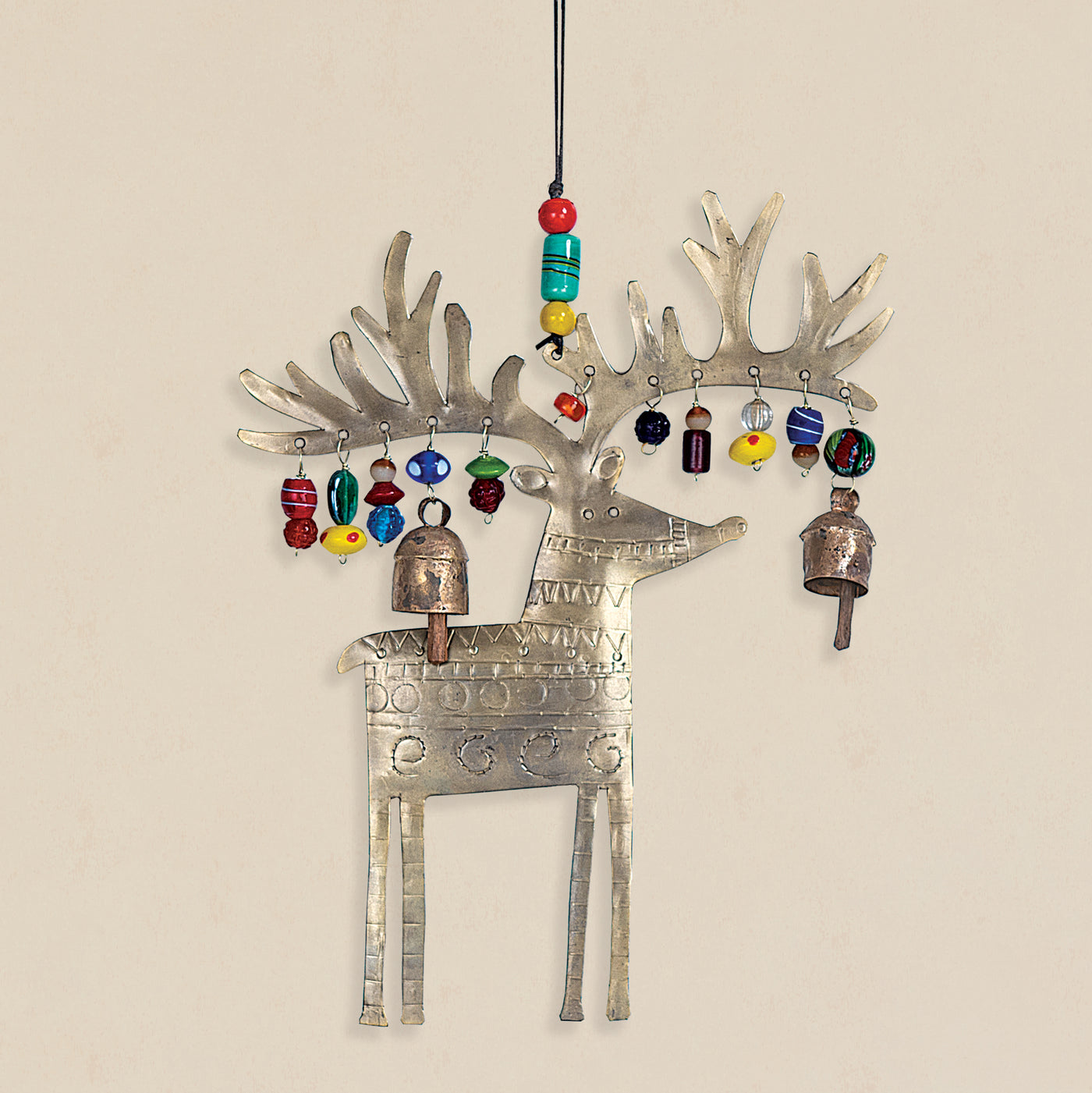 Hand-Cut Iron Reindeer Chime