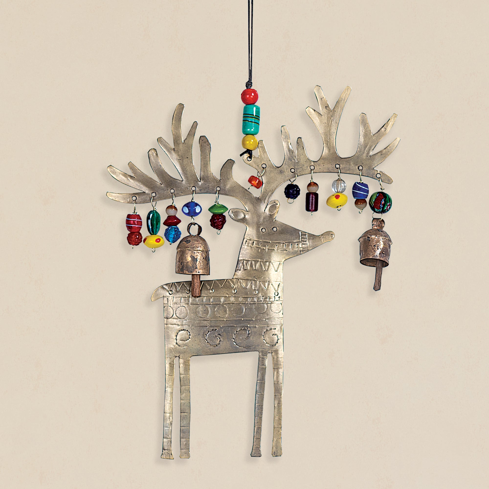 Hand-Cut Iron Reindeer Chime