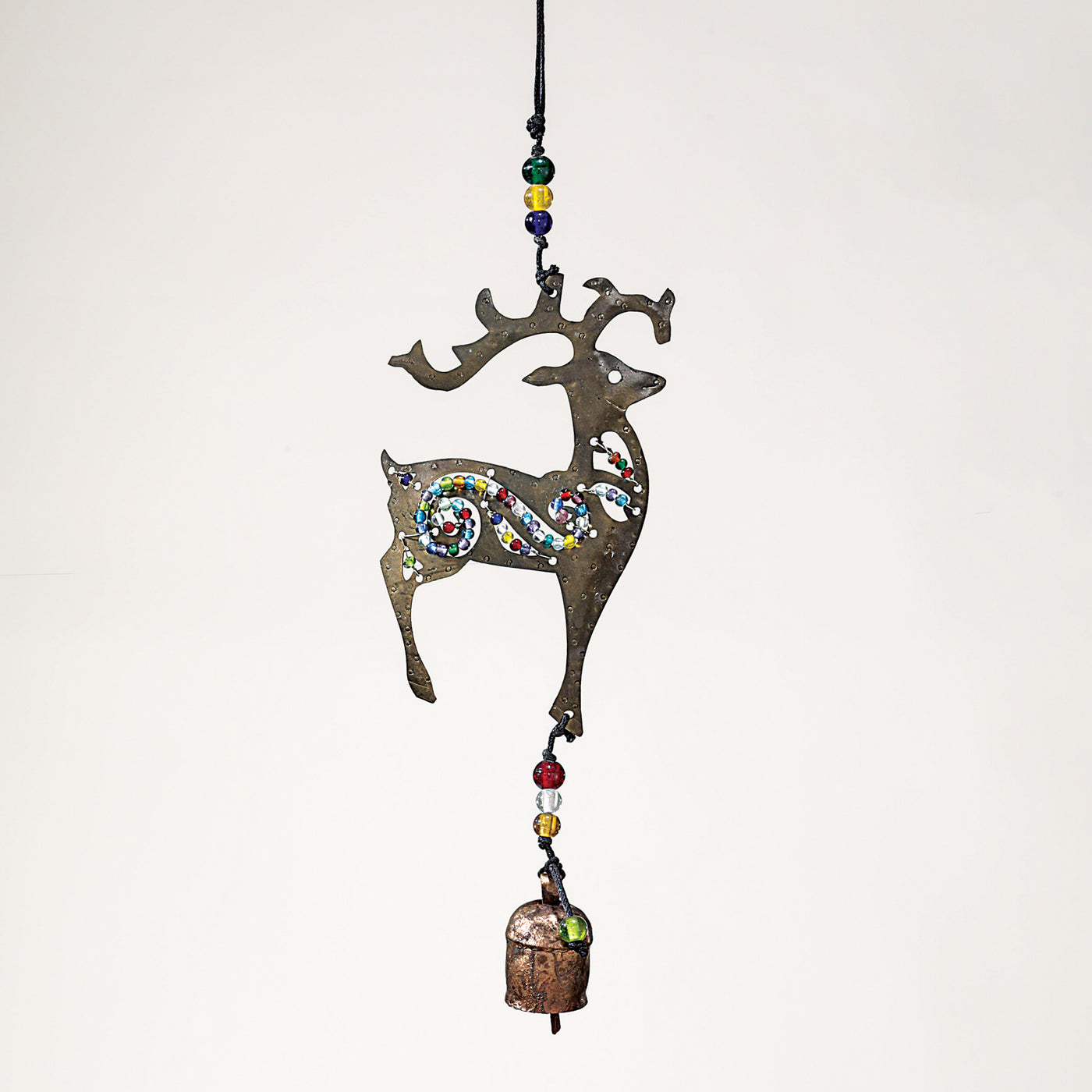 Hand-Cut Iron Dashing Deer Chime