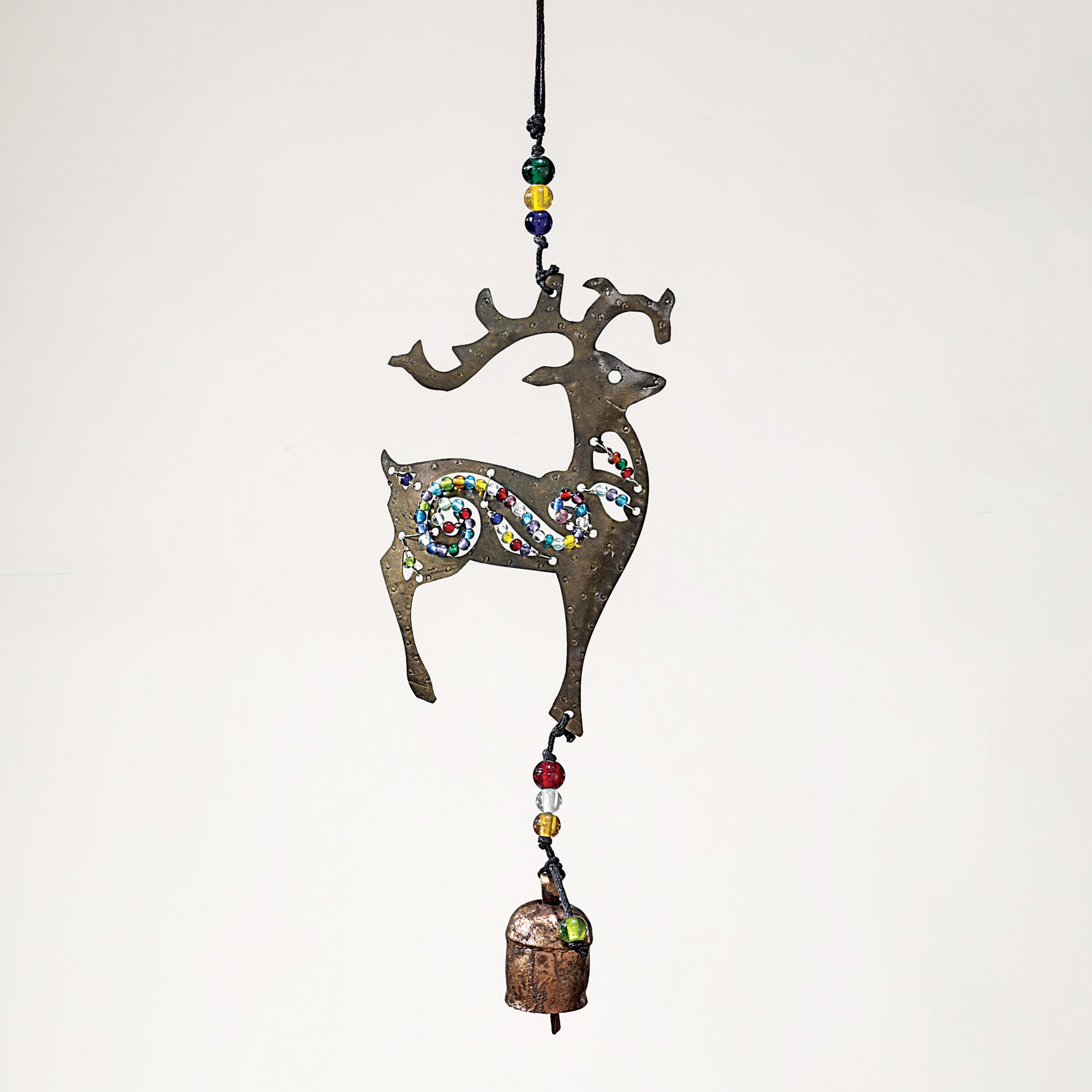 Hand-Cut Iron Dashing Deer Chime