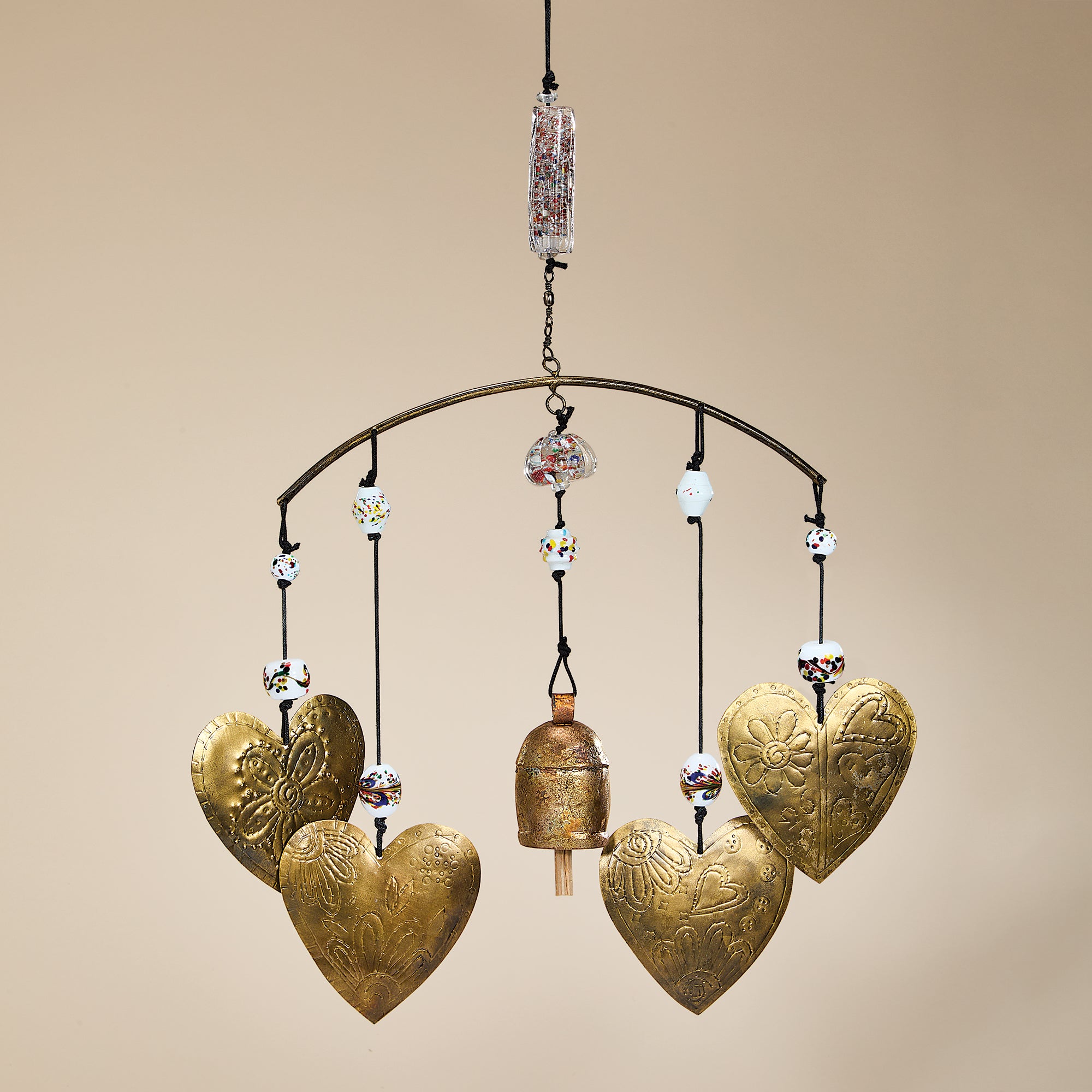 Hand-Cut Heart Quartet Wind Chime