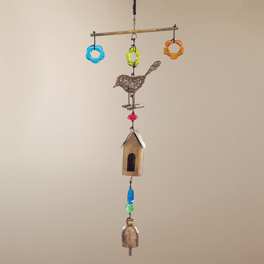 Hand-Cut Birds & Abode Wind Chime