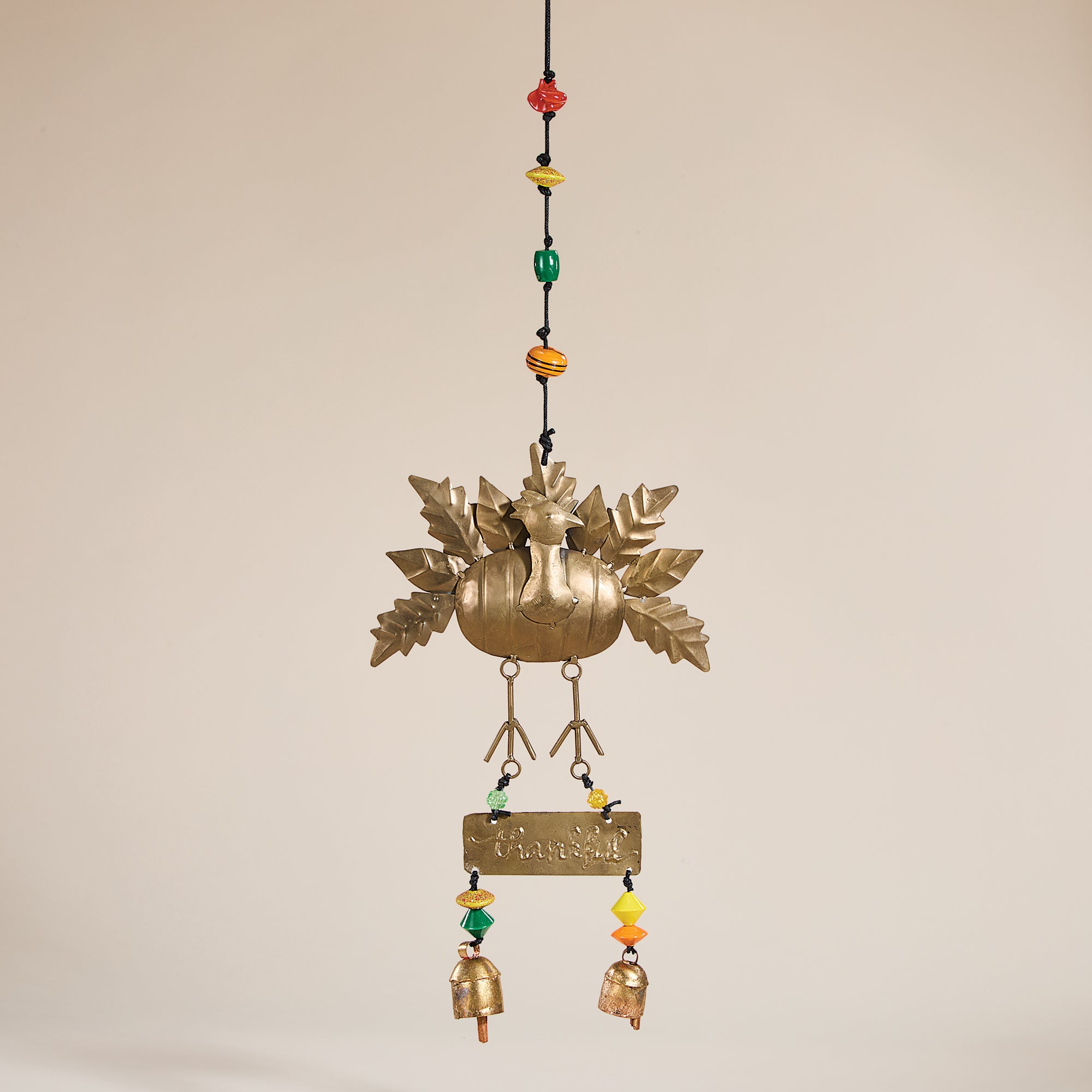 Hand-Cut Iron Thankful Turkey Chime (Preorder)