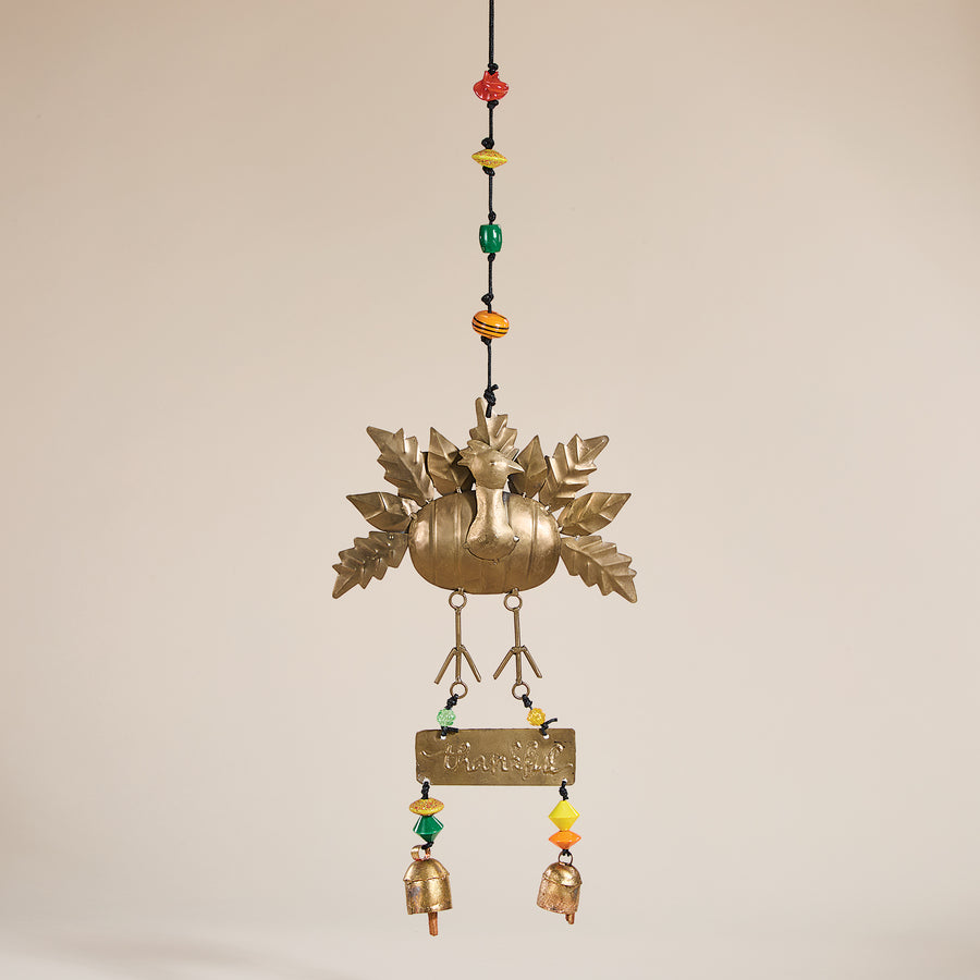 Hand-Cut Iron Thankful Turkey Chime (Preorder)