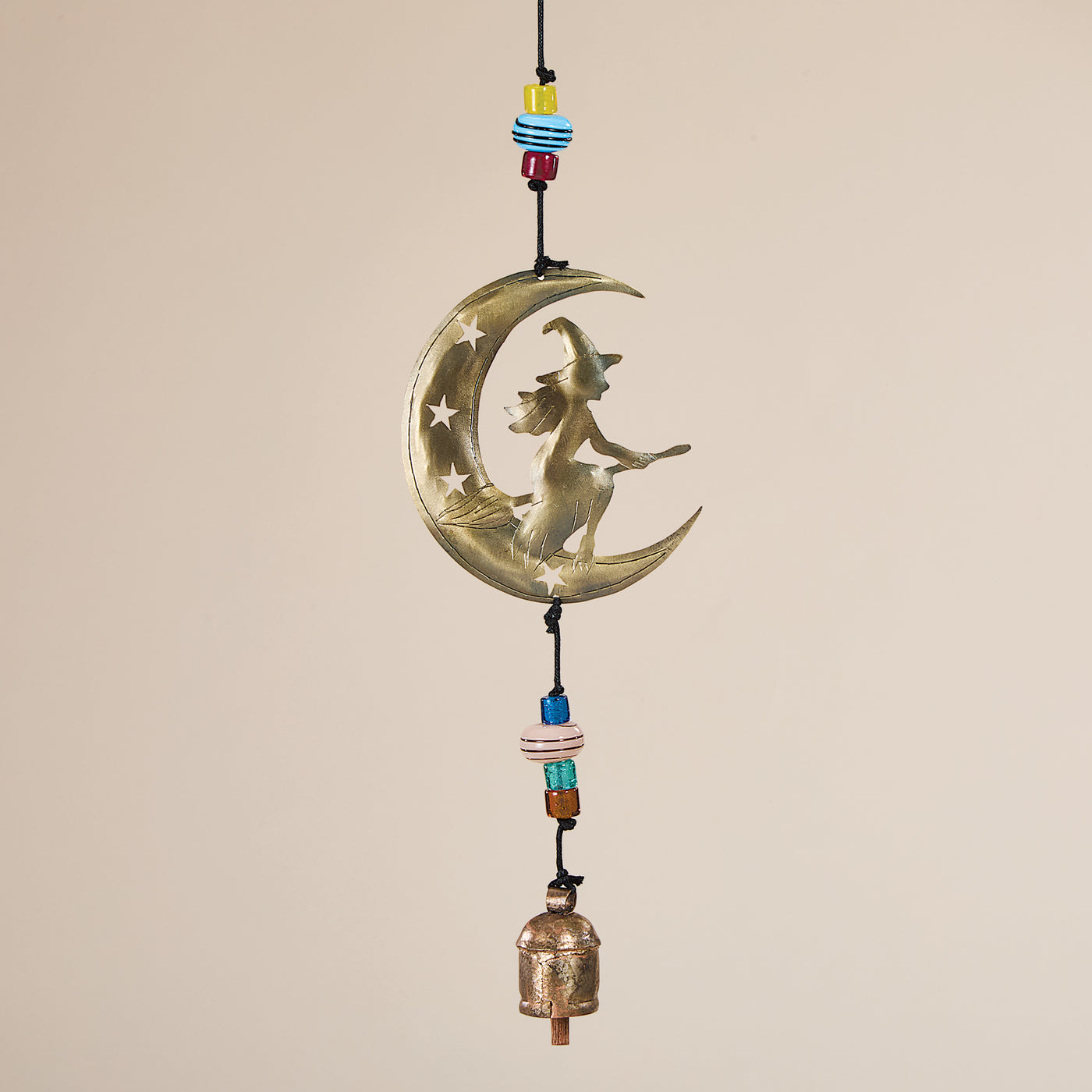 Hand-Cut Iron Just Flying By Witch Wind Chime (Preorder)
